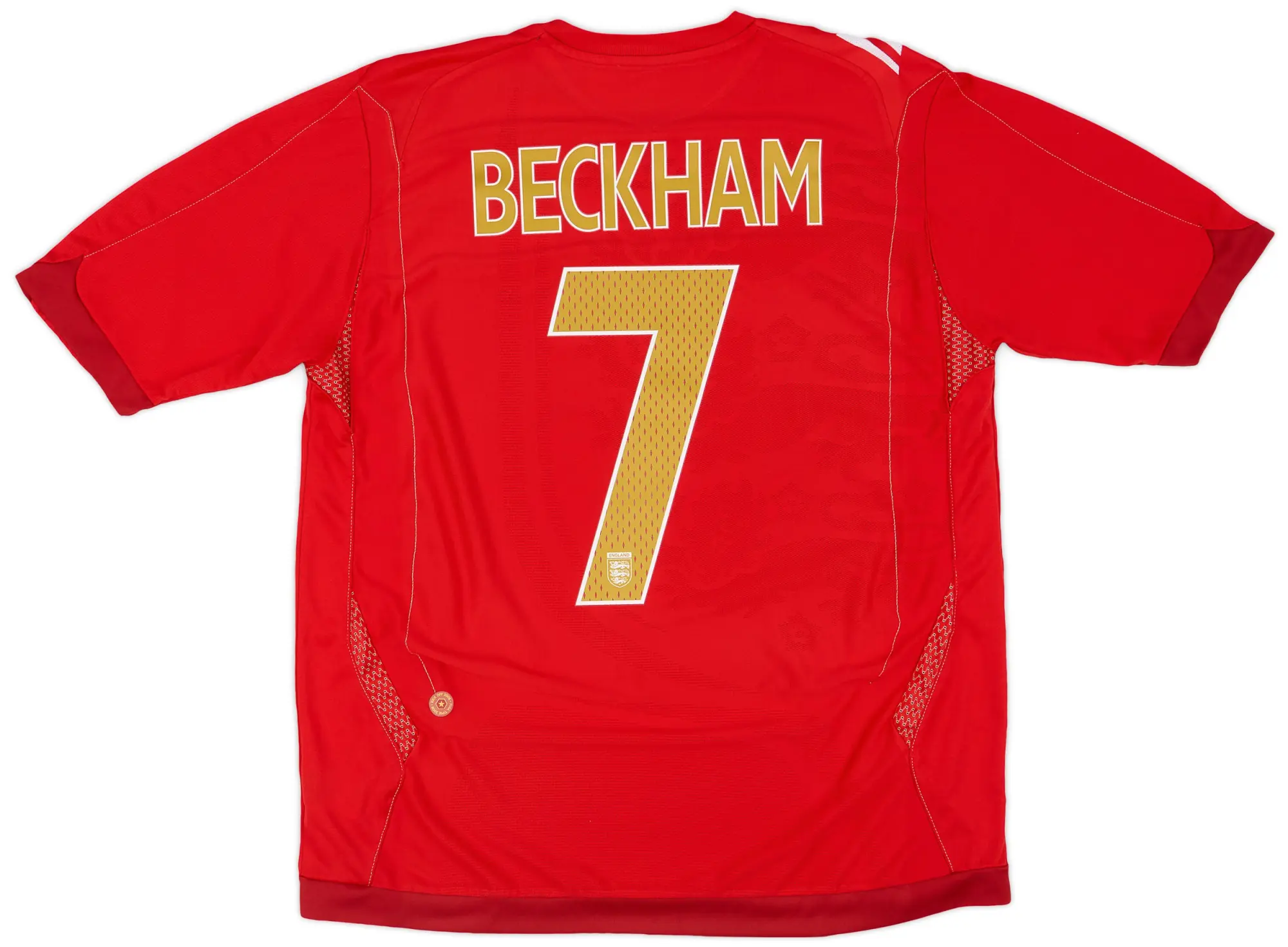 Umbro 2006-08 England Away Shirt Beckham #7 - 7/10 - (L)