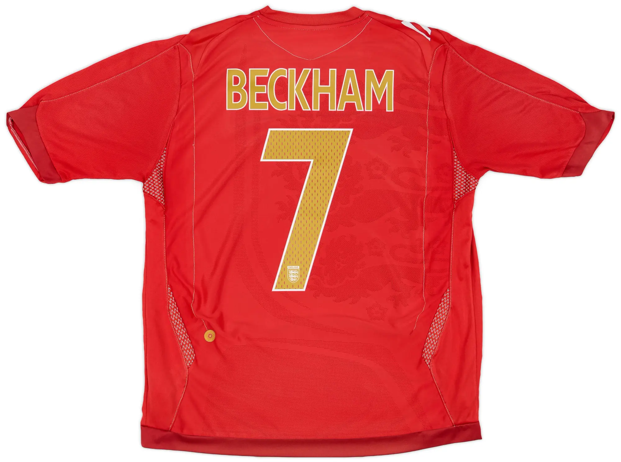 Umbro 2006-08 England Away Shirt Beckham #7 - 7/10 - (L)