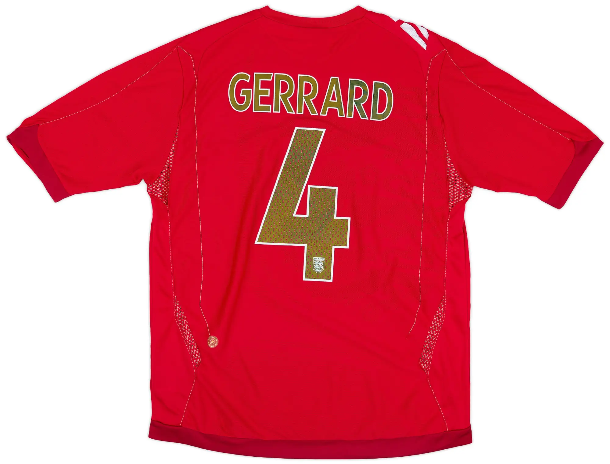Umbro 2006-08 England Away Shirt Gerrard #4 - 7/10 - (L)