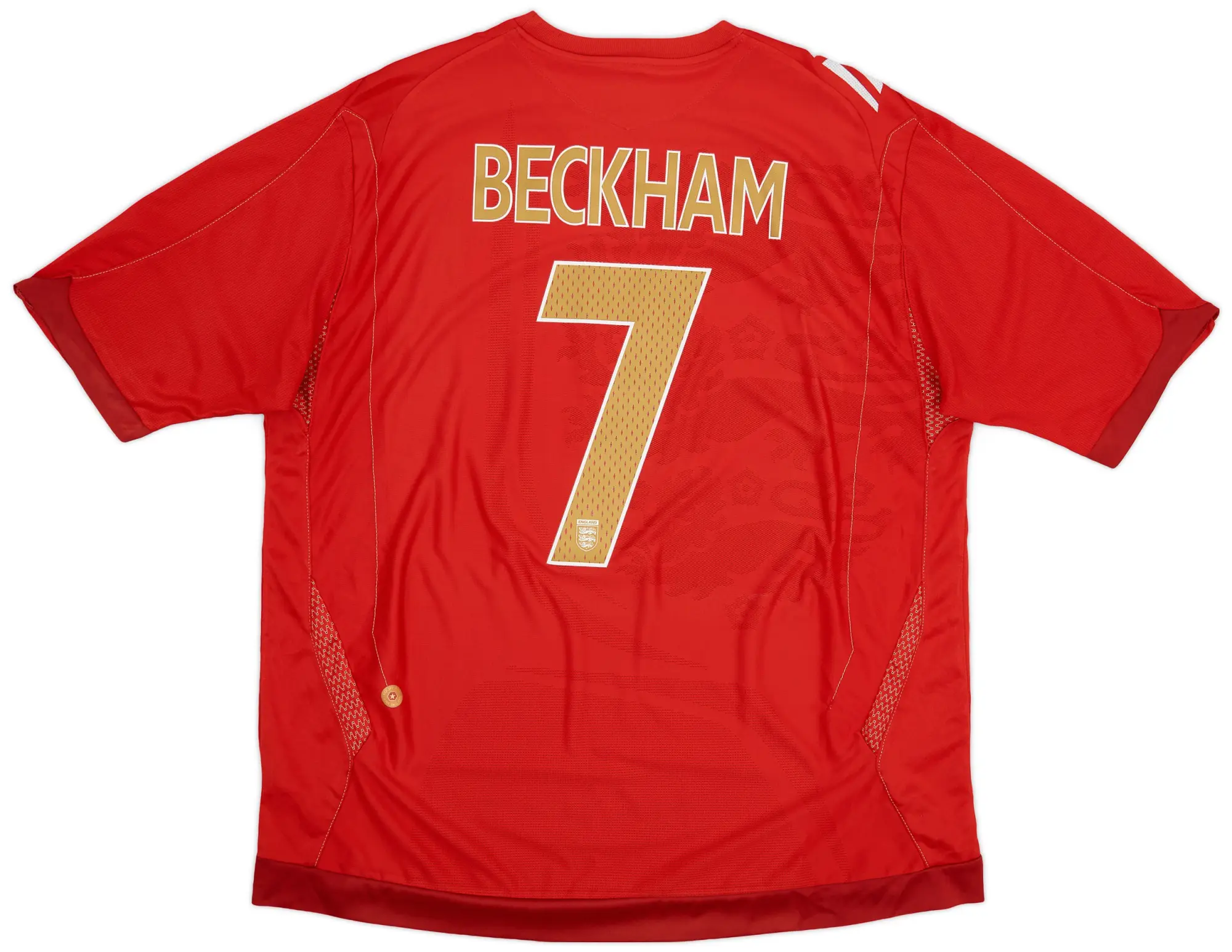 Umbro 2006-08 England Away Shirt Beckham #7 - 6/10 - (XXL)