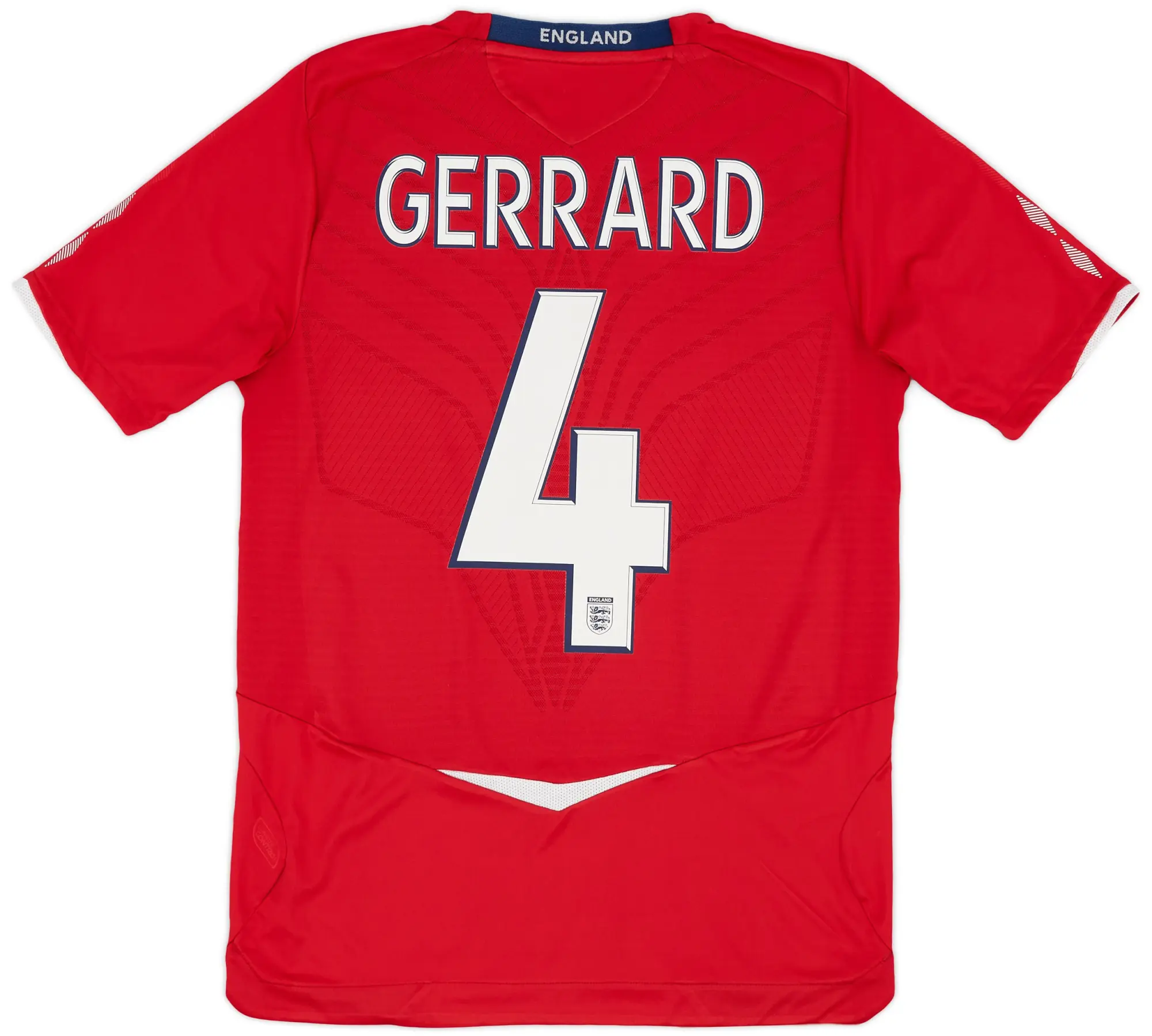 Umbro 2008-10 England Away Shirt Gerrard #4 - 9/10 - (S)