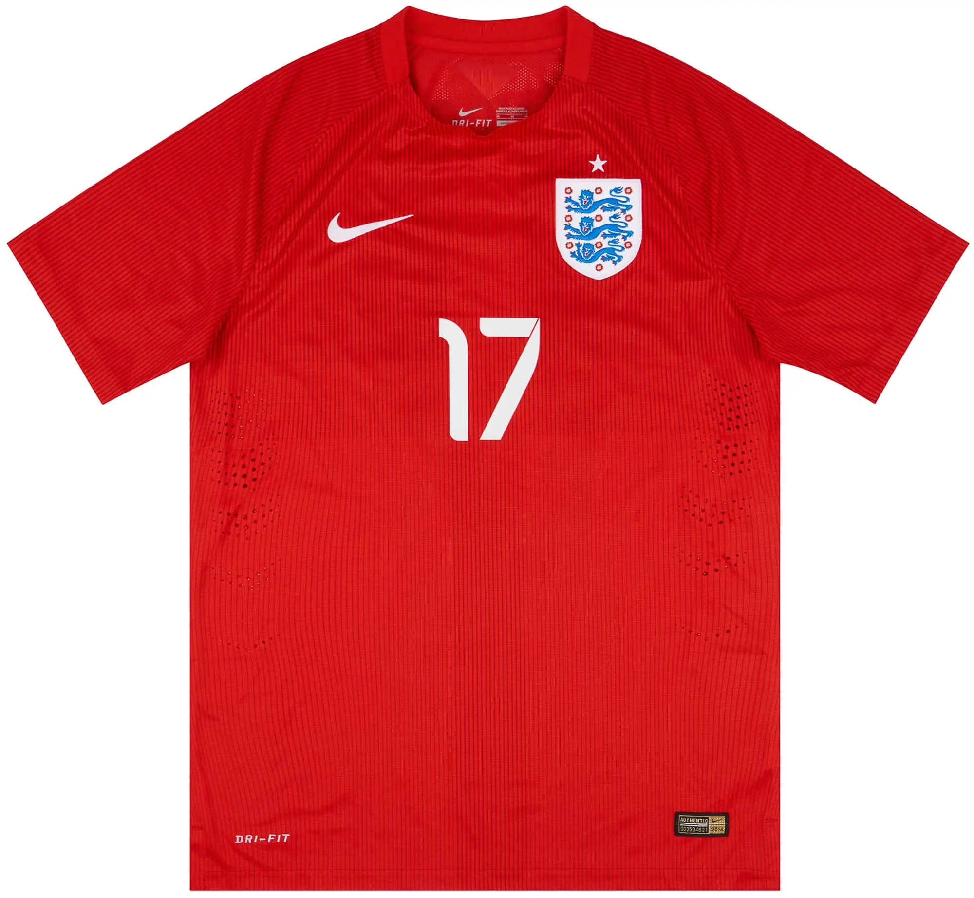 Nike 2014 England U-21 Match Issue Away Shirt Ince #17