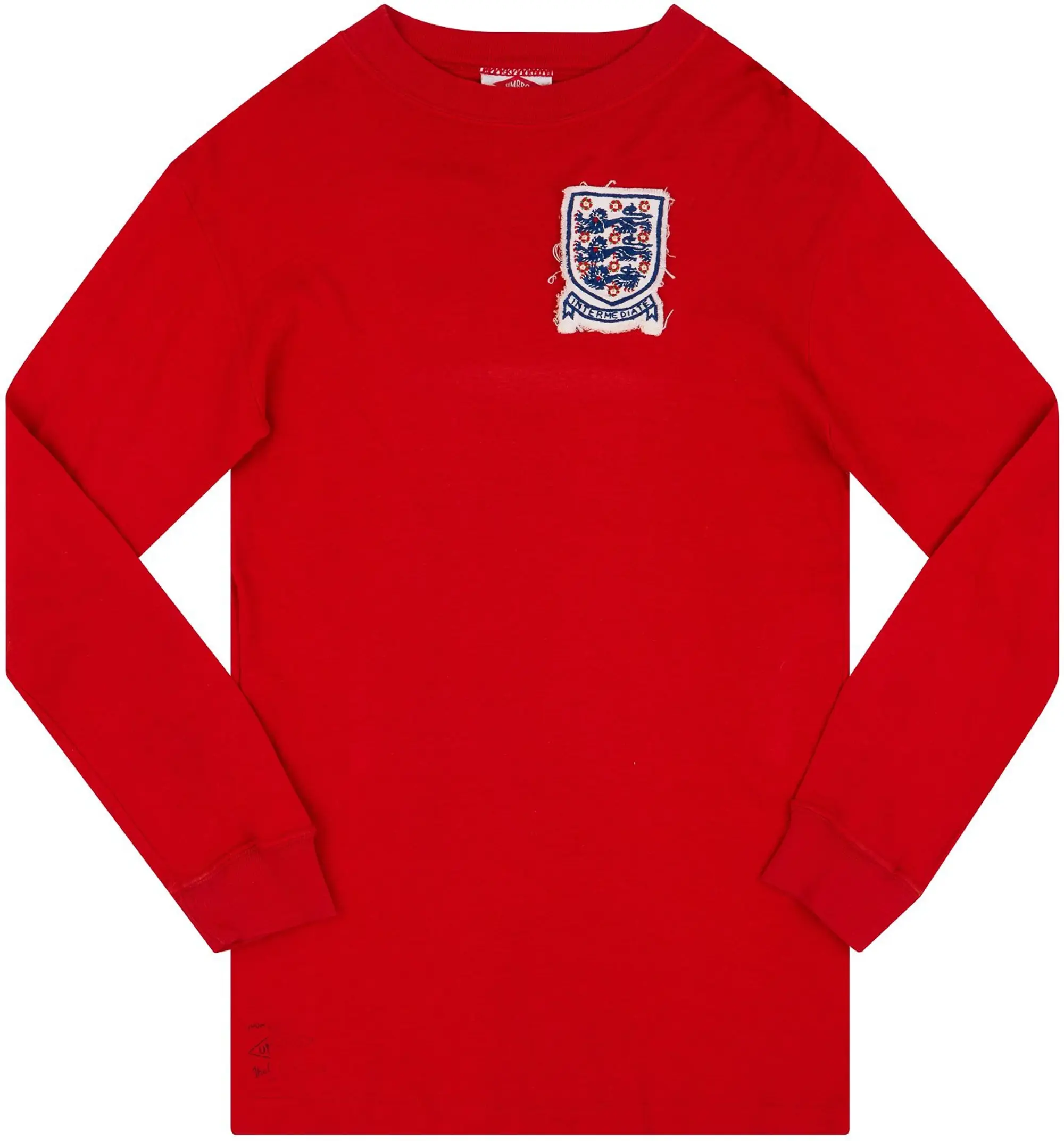 Admiral 1973-74 England U-21 Match Issue Away L/S Shirt #11