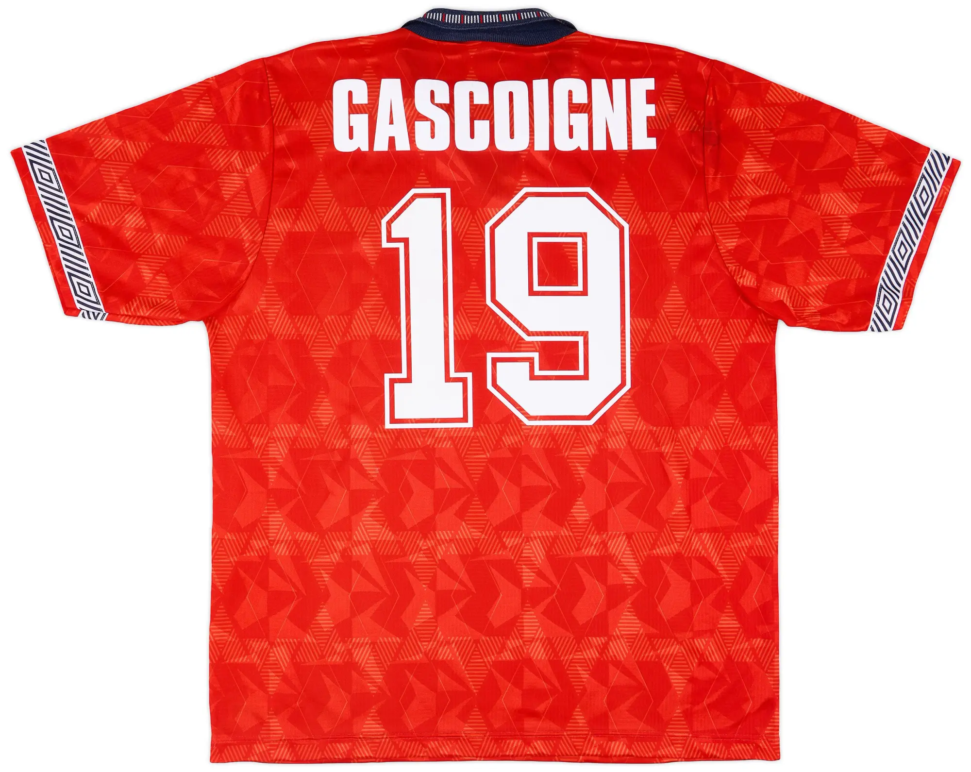 Umbro 1990-93 England Away Shirt Gascoigne #19 - 9/10 - (XL)