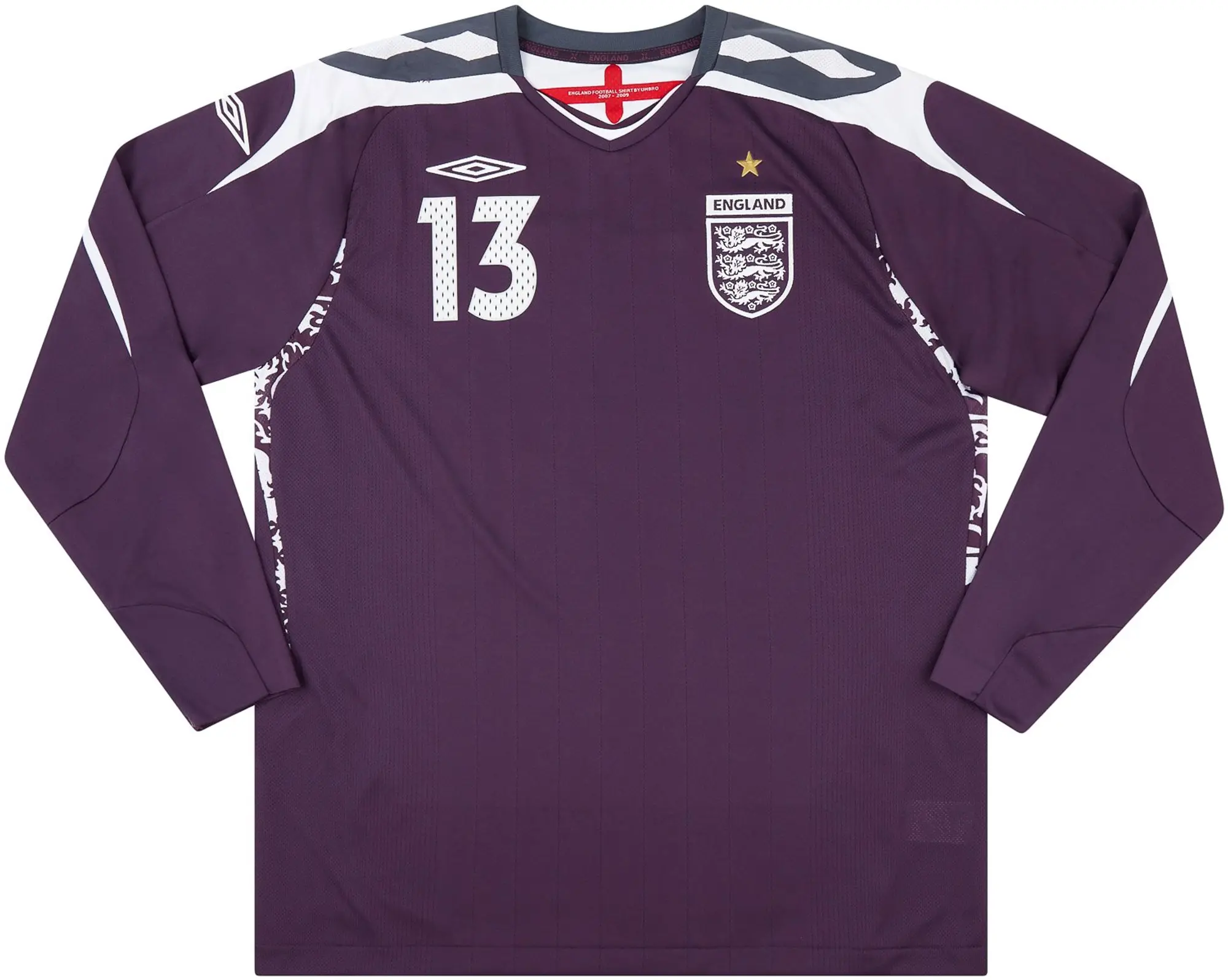 Umbro 2006-07 England U-21 Match Issue GK Shirt Carson #1