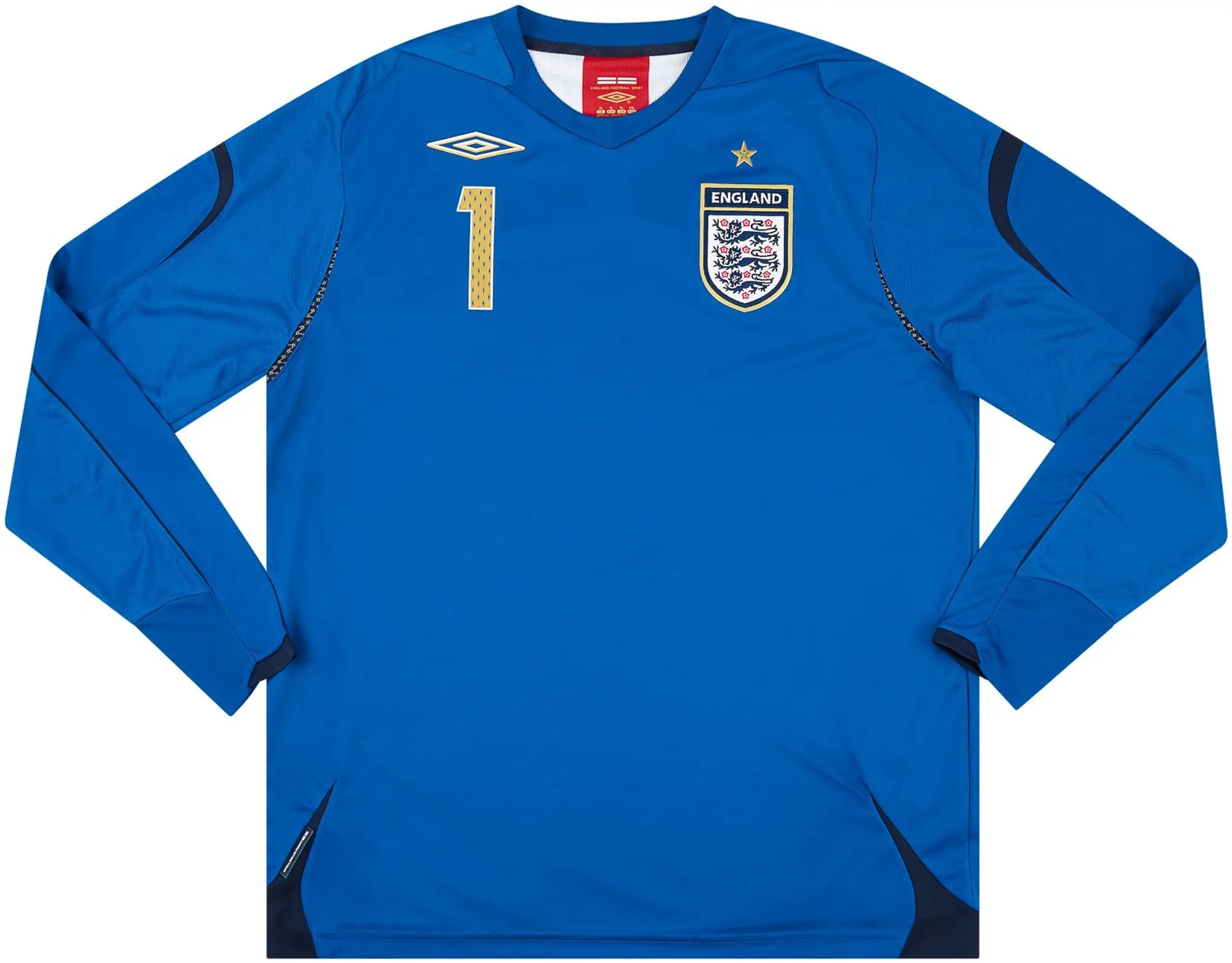 Umbro 2006-07 England U-21 Match Issue GK Shirt Carson #1