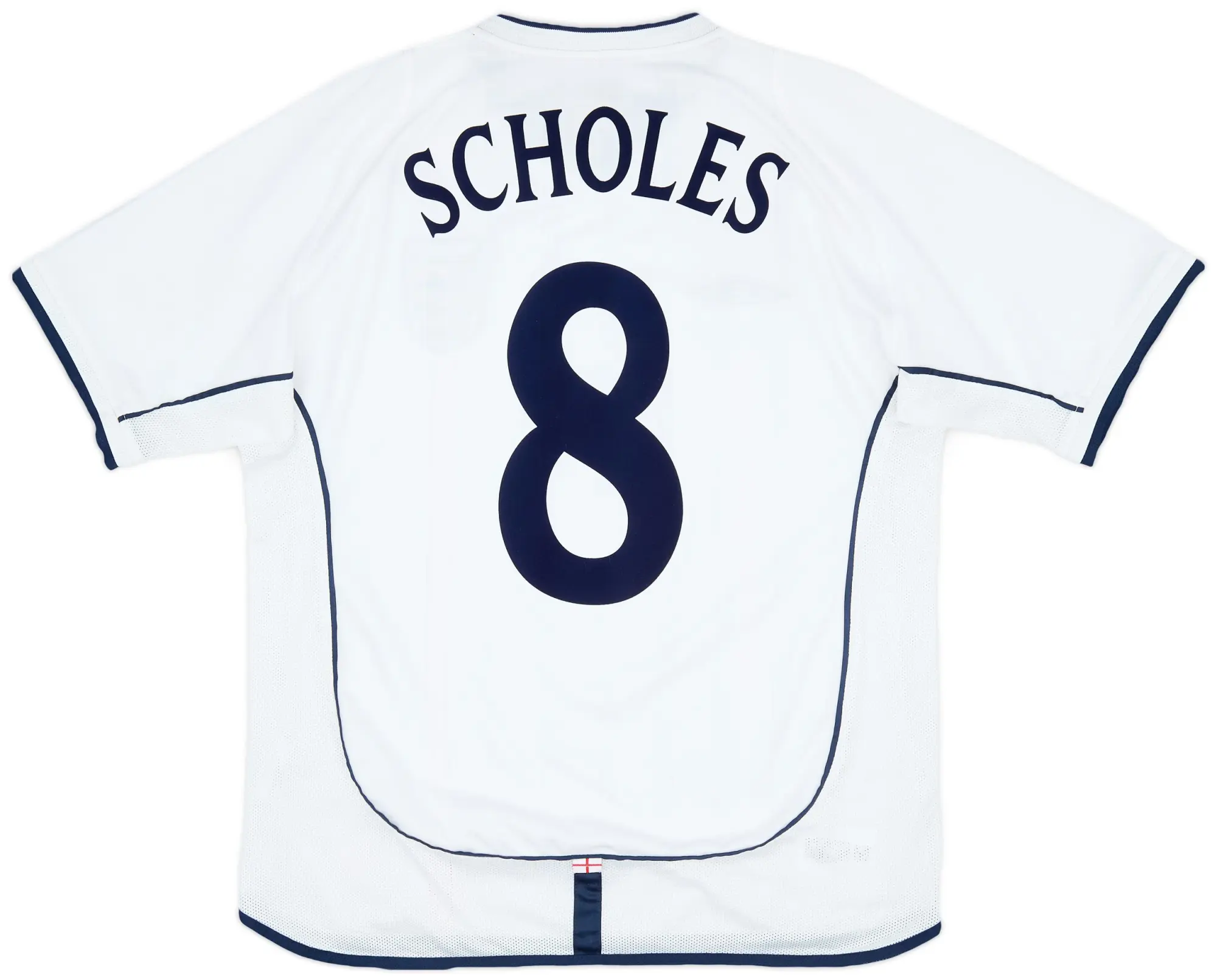 Umbro 2001-03 England Home Shirt Scholes #8 - 8/10 - (M)