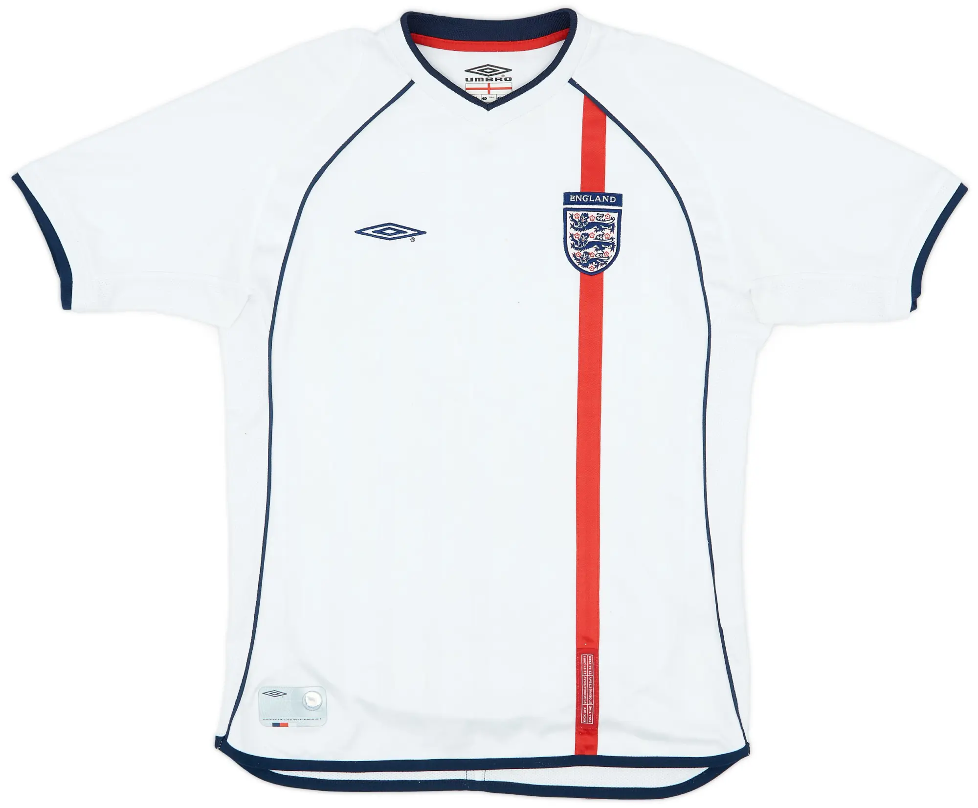 Umbro 2001-03 England Home Shirt - 6/10 - (L.Boys)