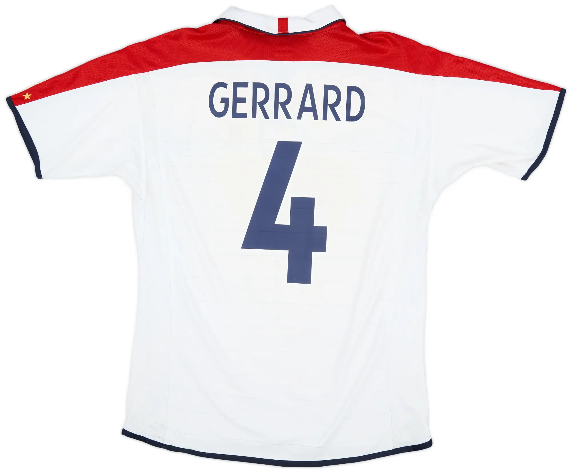 Umbro 2003-05 England Home Shirt Gerrard #4 - 8/10 - (S)