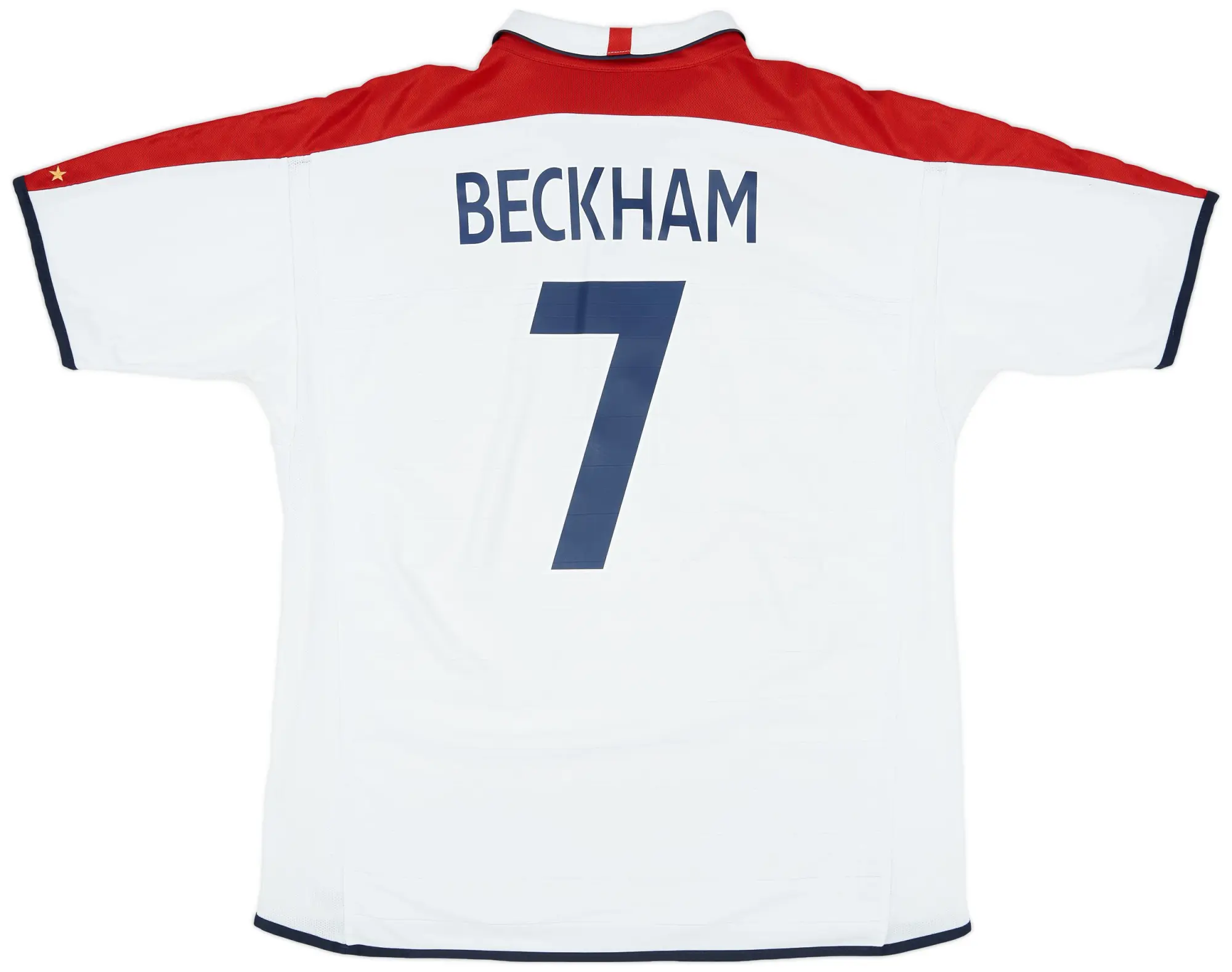 Umbro 2003-05 England Home Shirt Beckham #7 - 6/10 - (XXL)