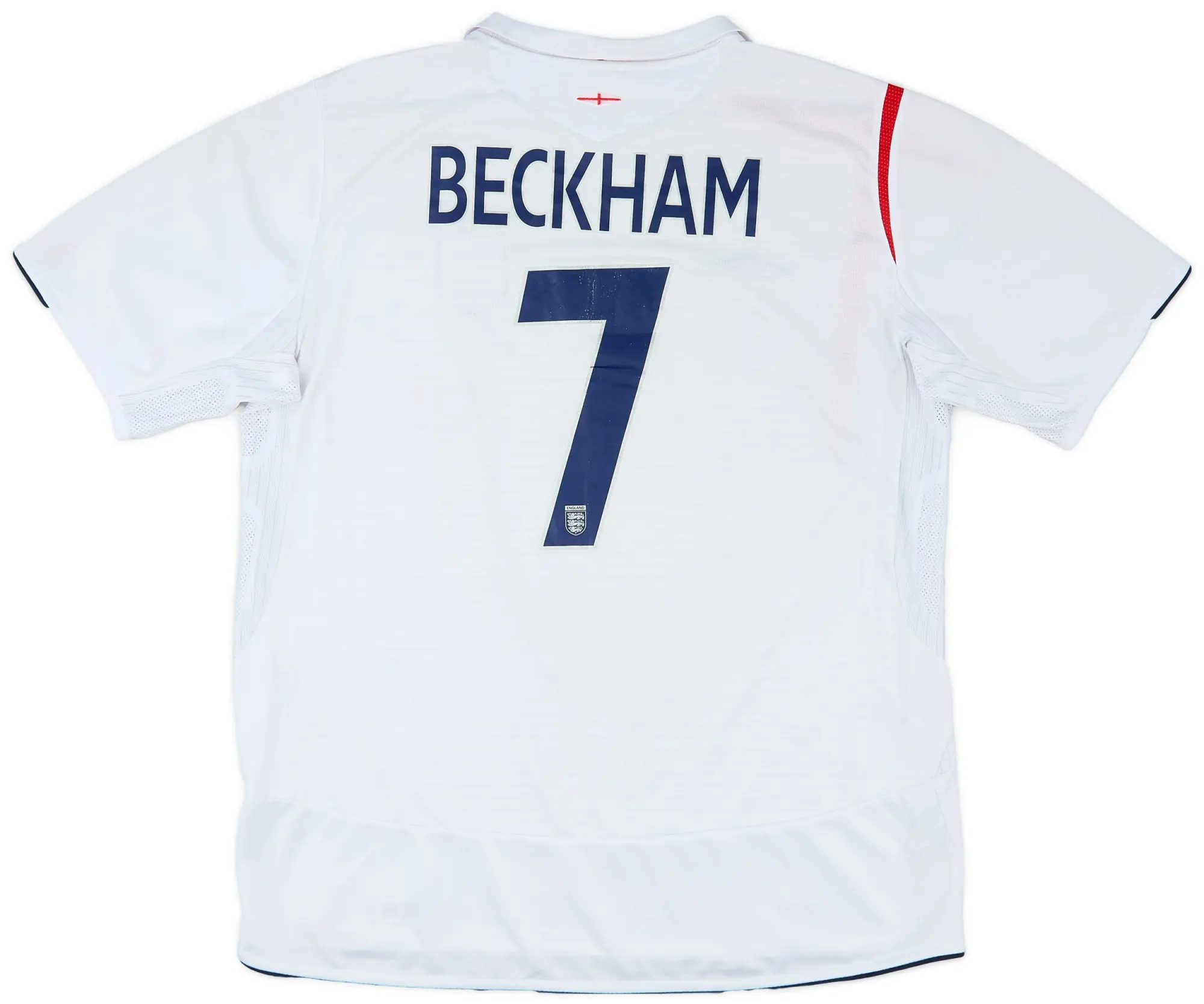 Umbro 2005-07 England Home Shirt Beckham #7 - 6/10 - (XL)