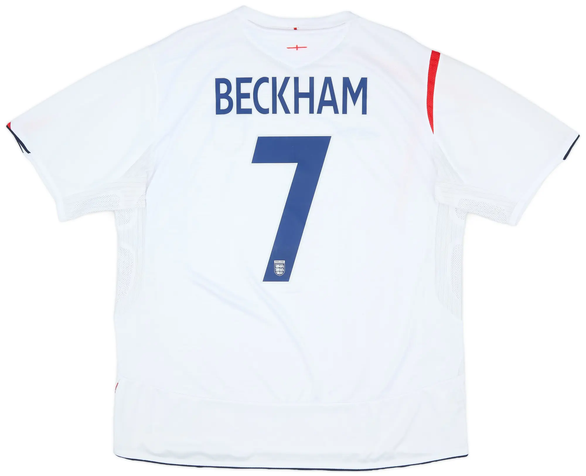 Umbro 2005-07 England Home Shirt Beckham #7 - 7/10 - (XXL)