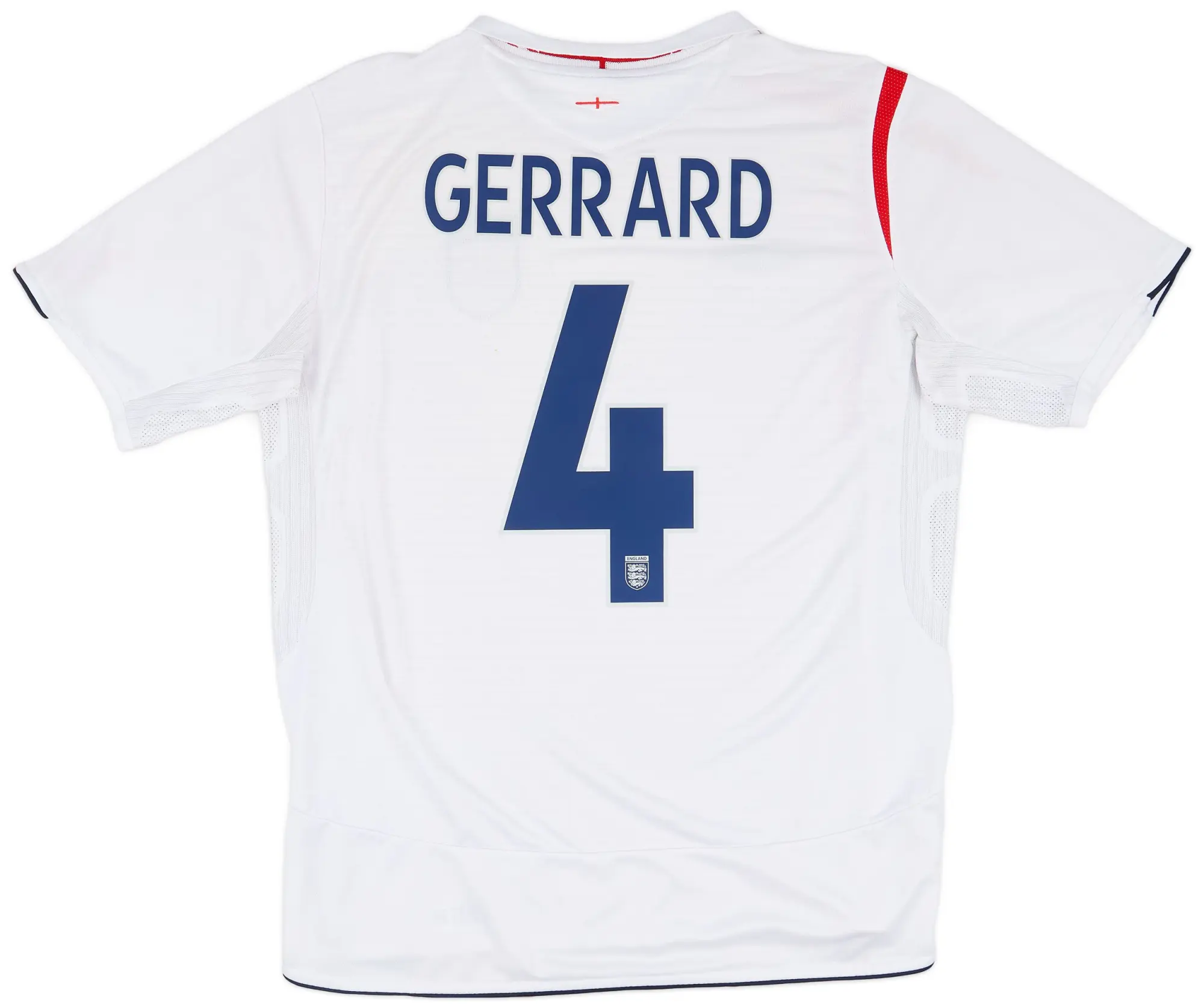 Umbro 2005-07 England Home Shirt Gerrard #4 - 6/10 - (XL)