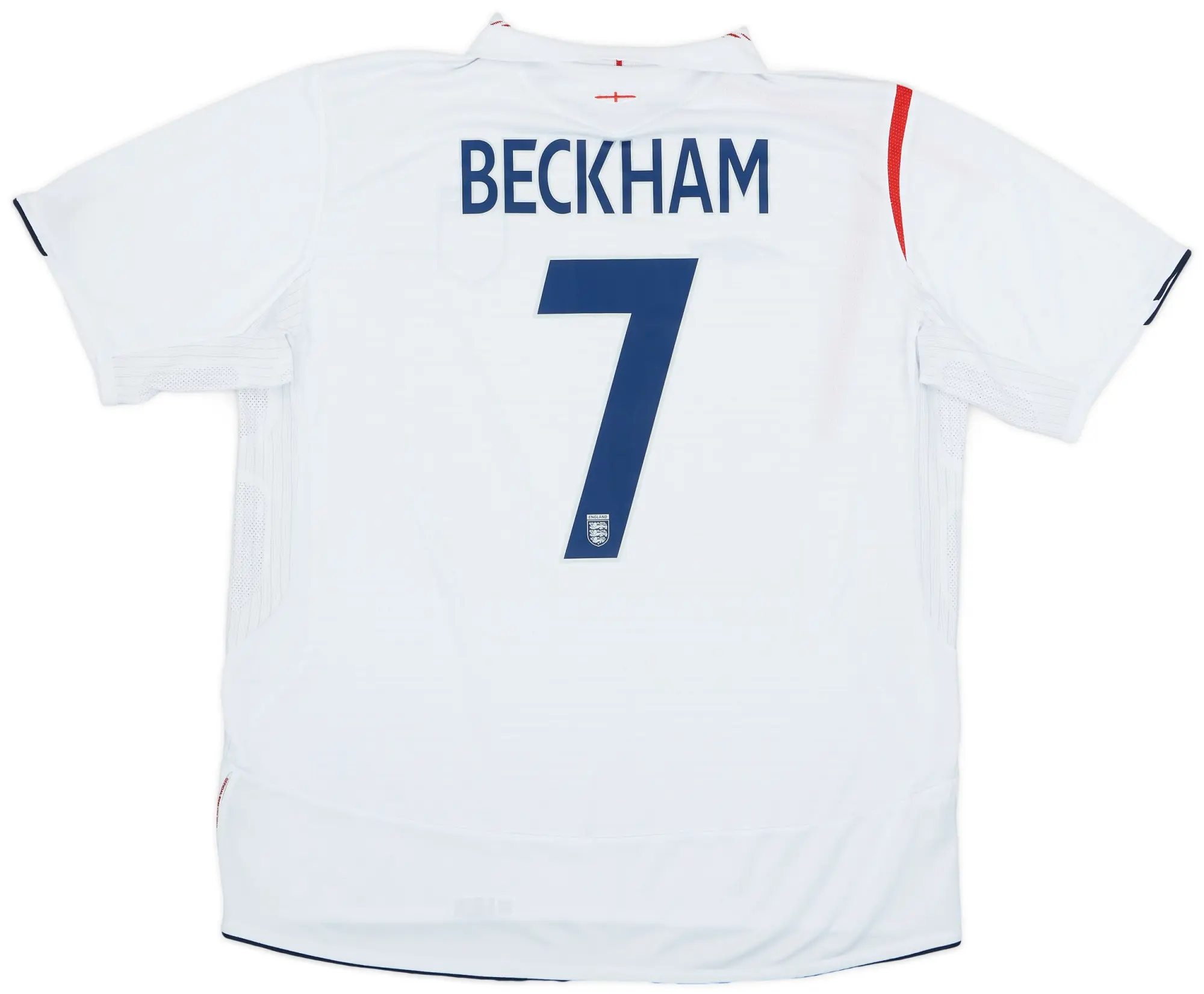Umbro 2005-07 England Home Shirt Beckham #7 - 9/10 - (XXL)