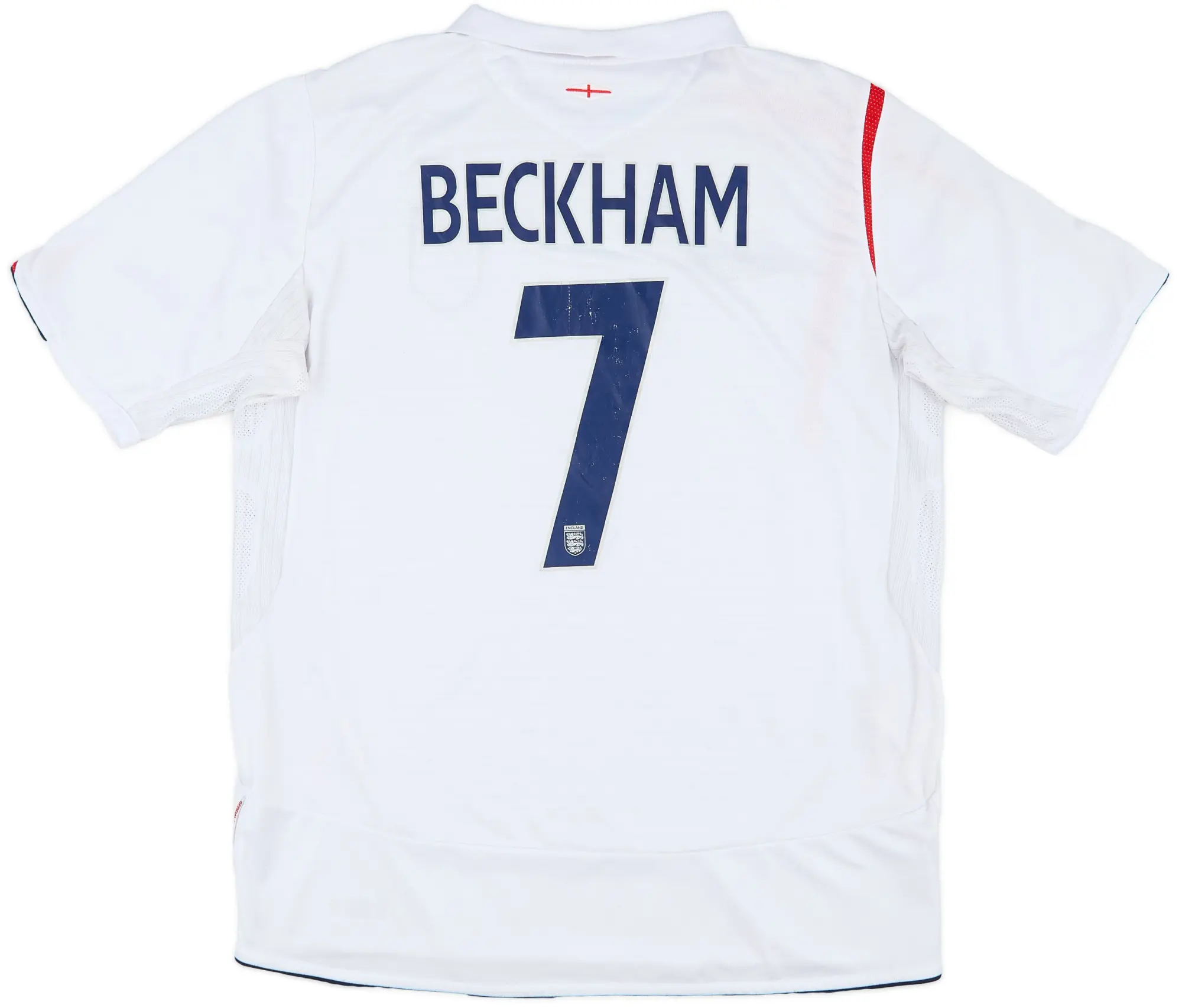 Umbro 2005-07 England Home Shirt Beckham #7 - 7/10 - (XL)