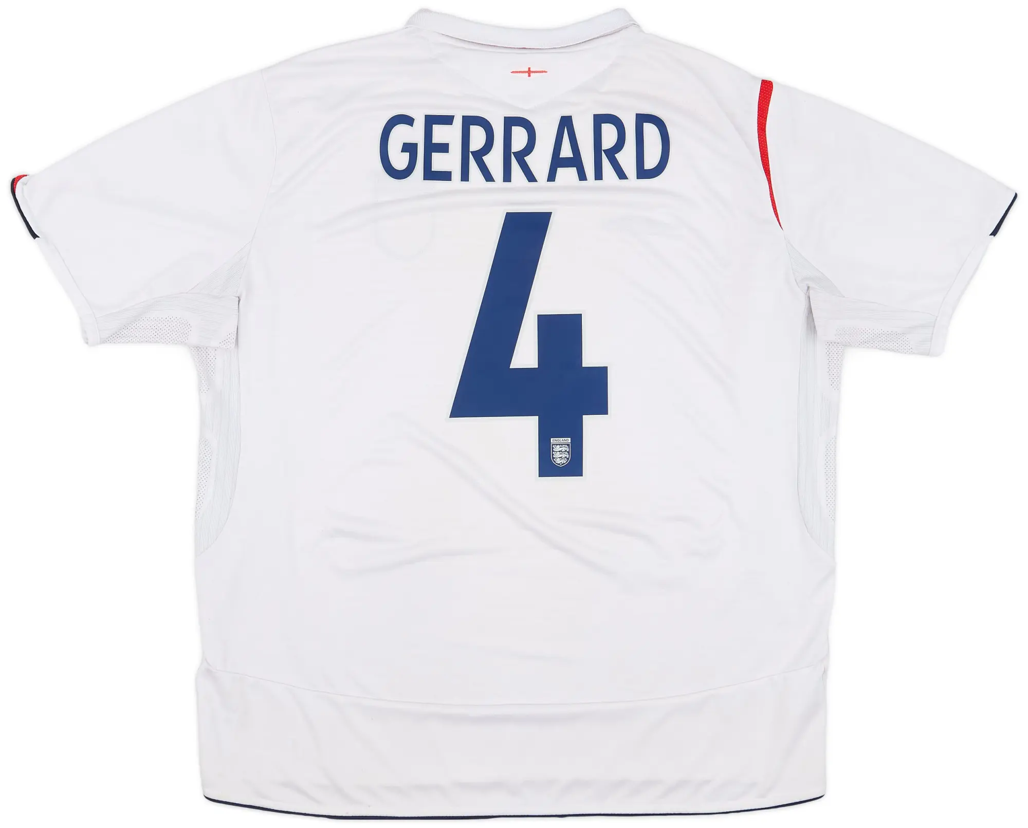 Umbro 2005-07 England Home Shirt Gerrard #4 - 6/10 - (XXL)