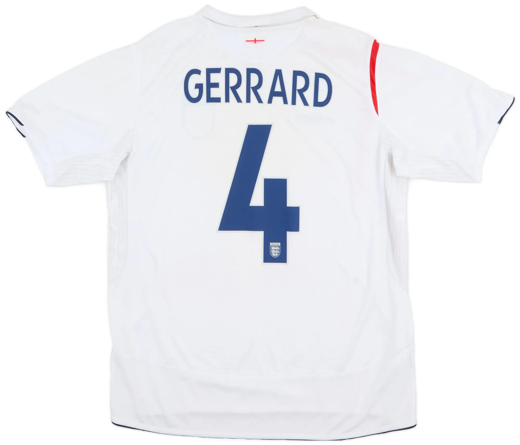 Umbro 2005-07 England Home Shirt Gerrard #4 - 7/10 - (XL)