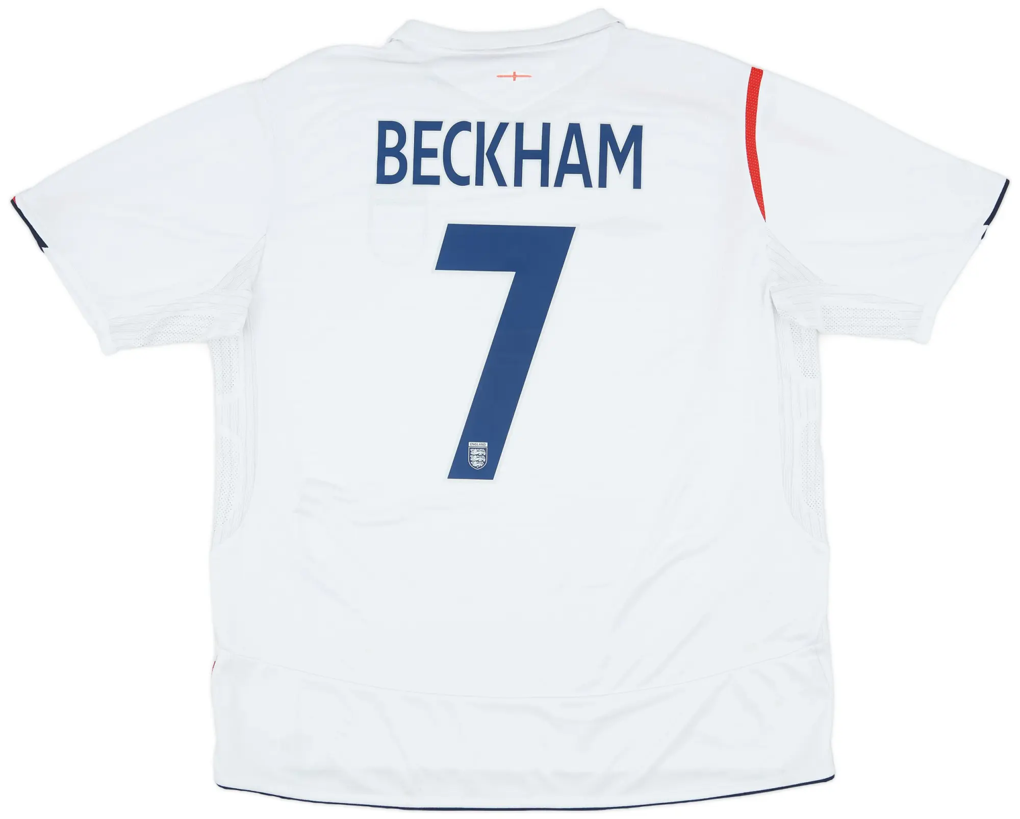 Umbro 2005-07 England Home Shirt Beckham #7 - 6/10 - (XXL)