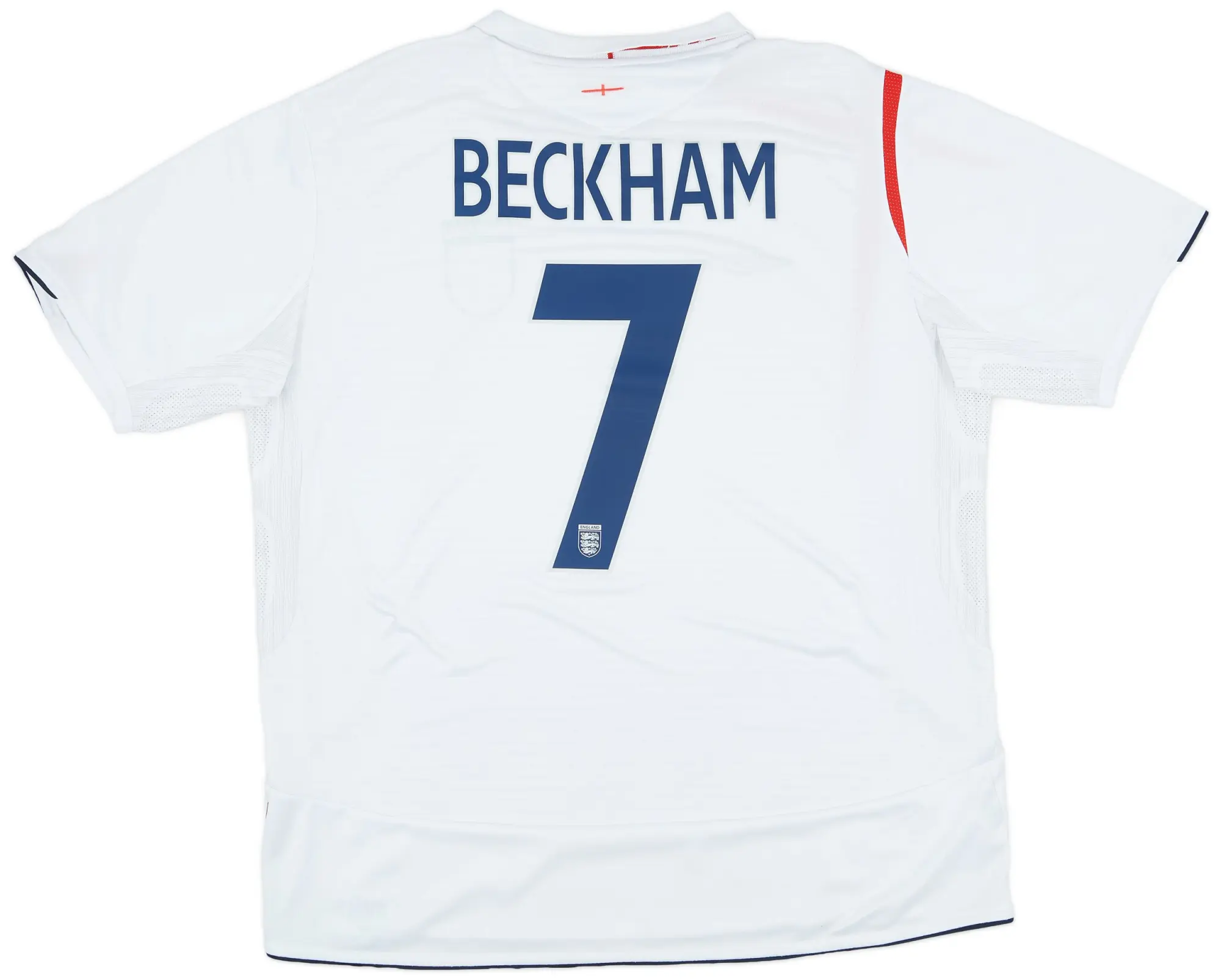 Umbro 2005-07 England Home Shirt Beckham #7 - 7/10 - (XXL)