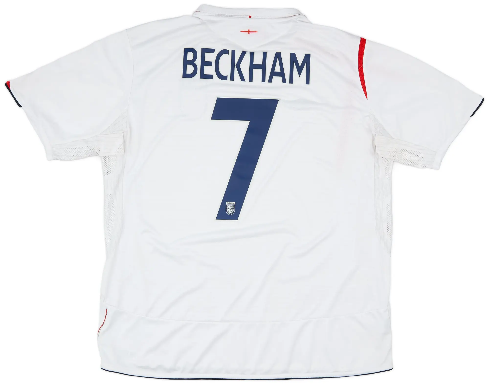 Umbro 2005-07 England Home Shirt Beckham #7 - 7/10 - (XXL)