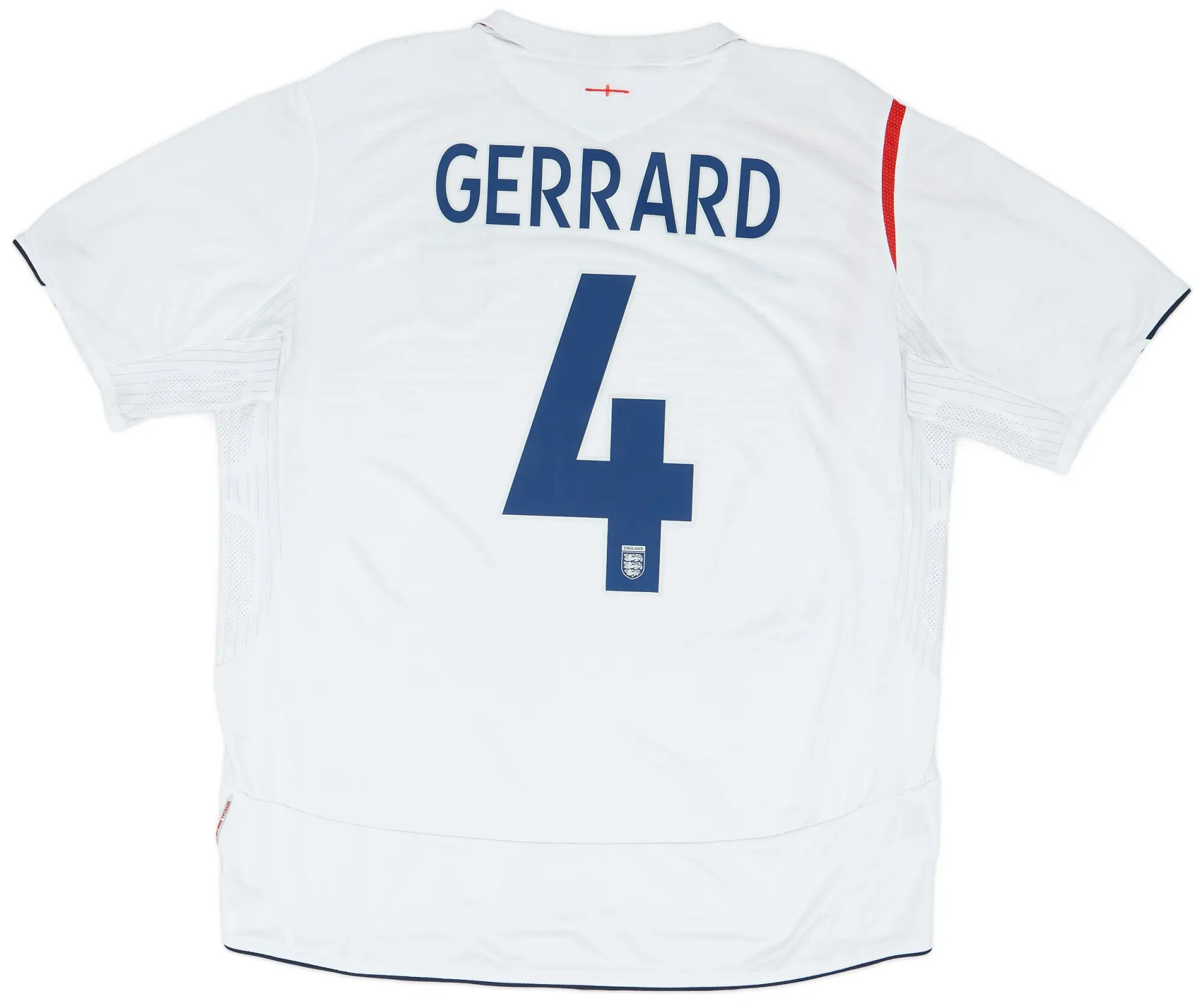 Umbro 2005-07 England Home Shirt Gerrard #4 - 6/10 - (XL)