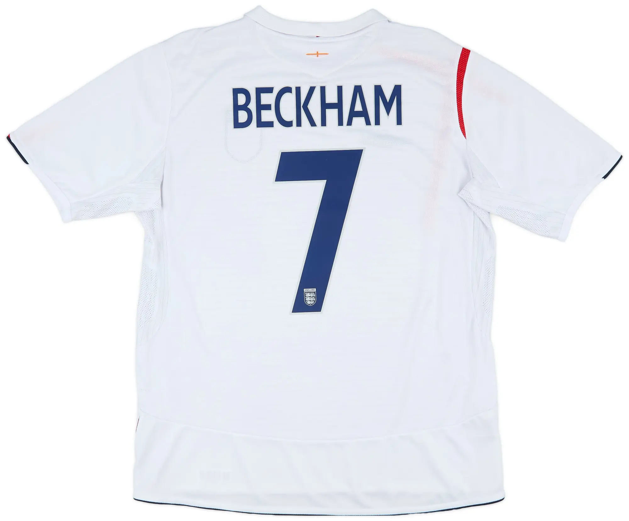 Umbro 2005-07 England Home Shirt Beckham #7 - 6/10 - (XL)