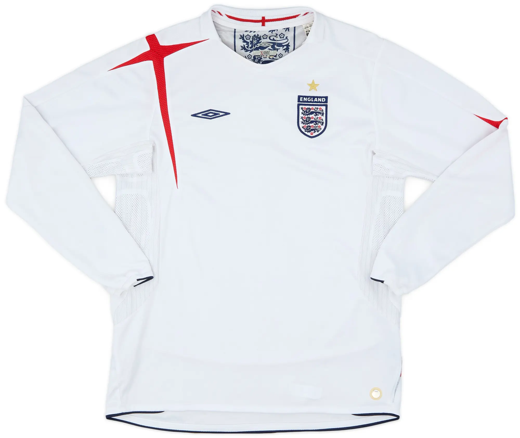 Umbro 2005-07 England Home L/S Shirt - 7/10 - (XL.Boys)