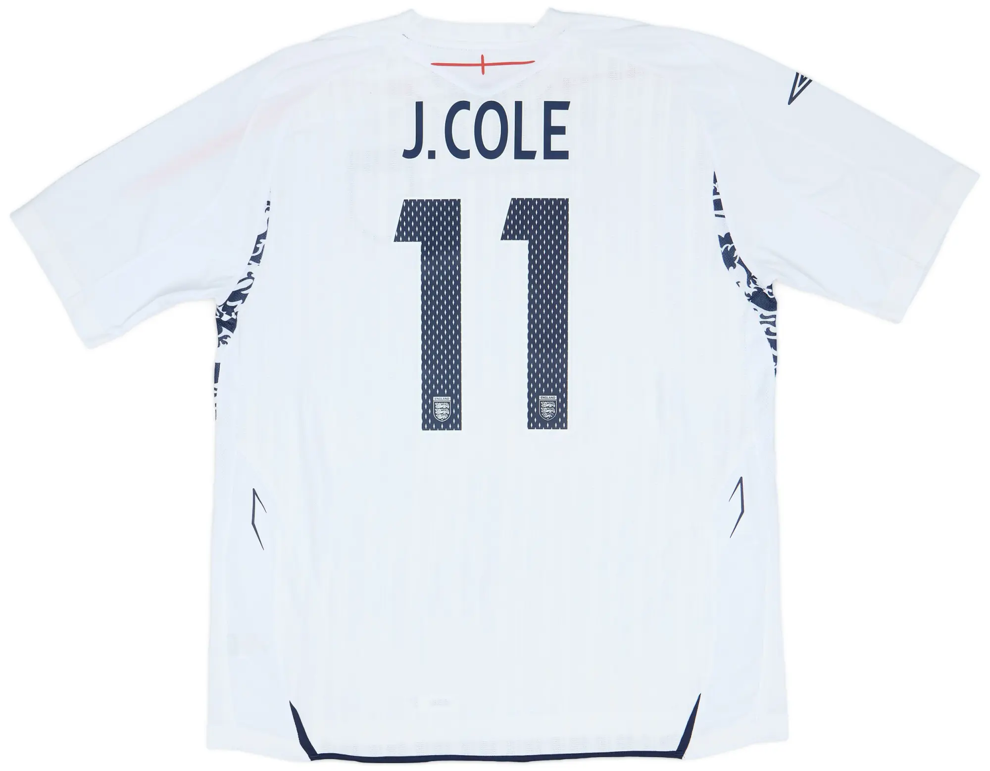 Umbro 2007-09 England Home Shirt J.Cole #11 - 9/10 - (XXL)