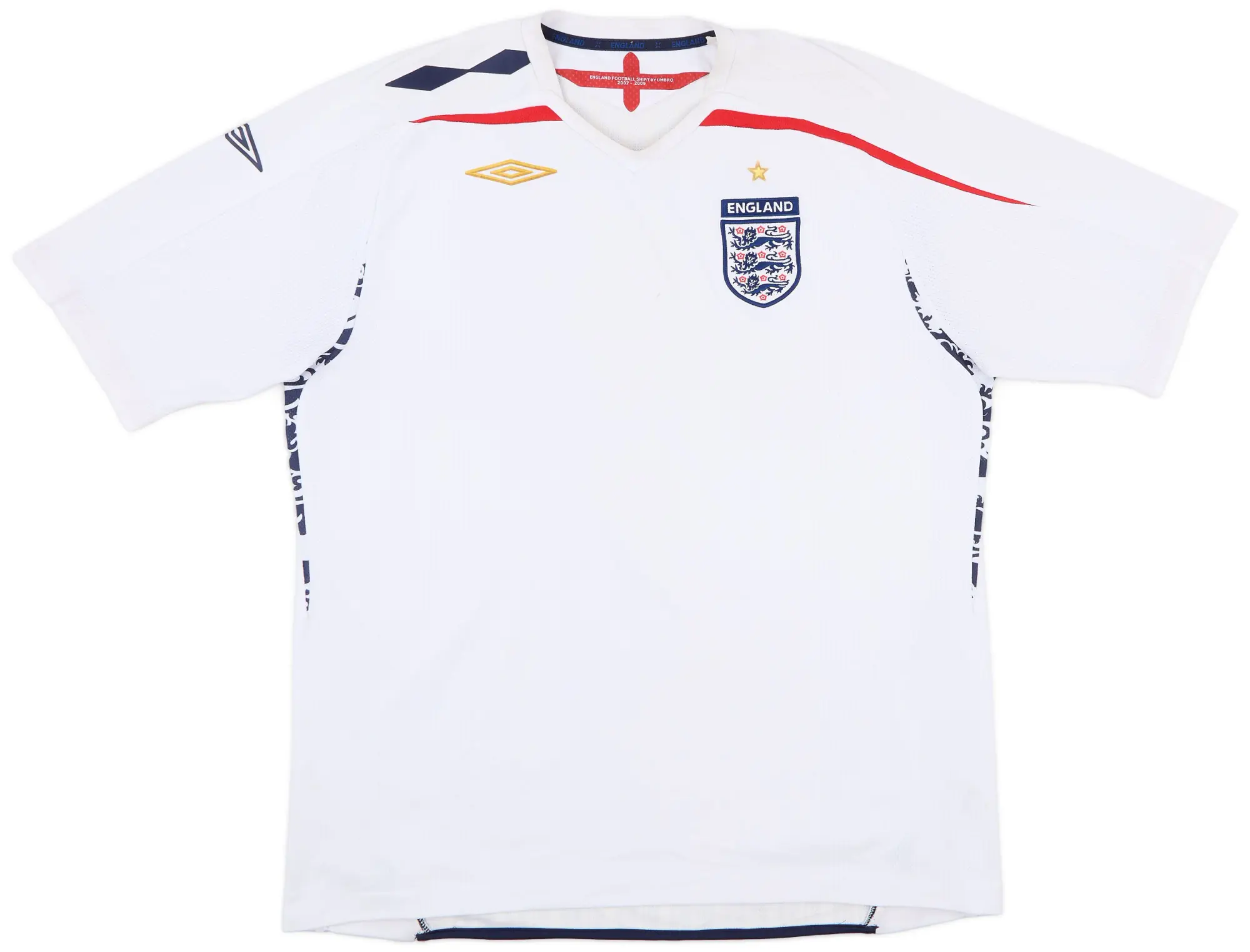 Umbro 2007-09 England Home Shirt - 6/10 - (XXL)