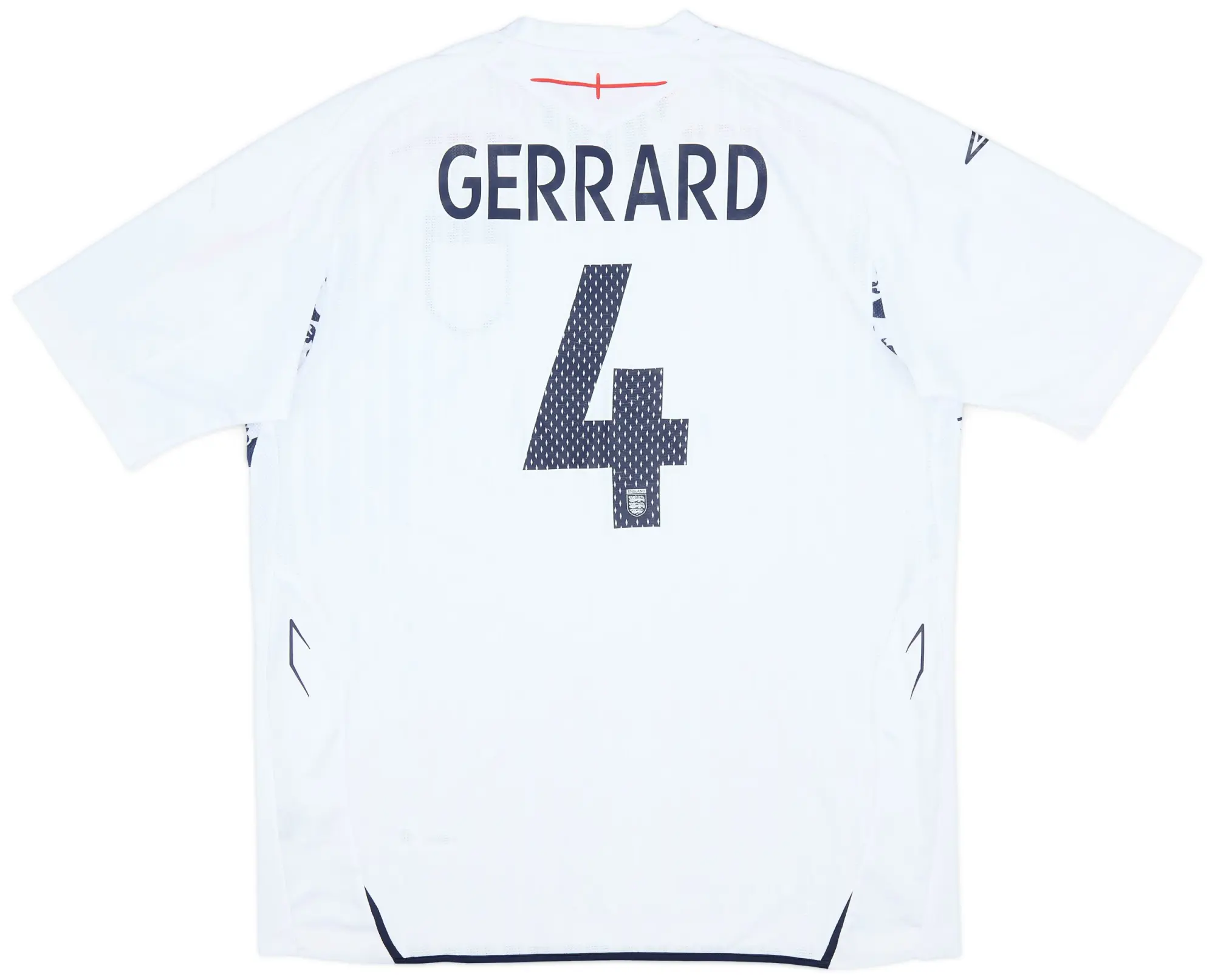 Umbro 2007-09 England Home Shirt Gerrard #4 - 7/10 - (XL)