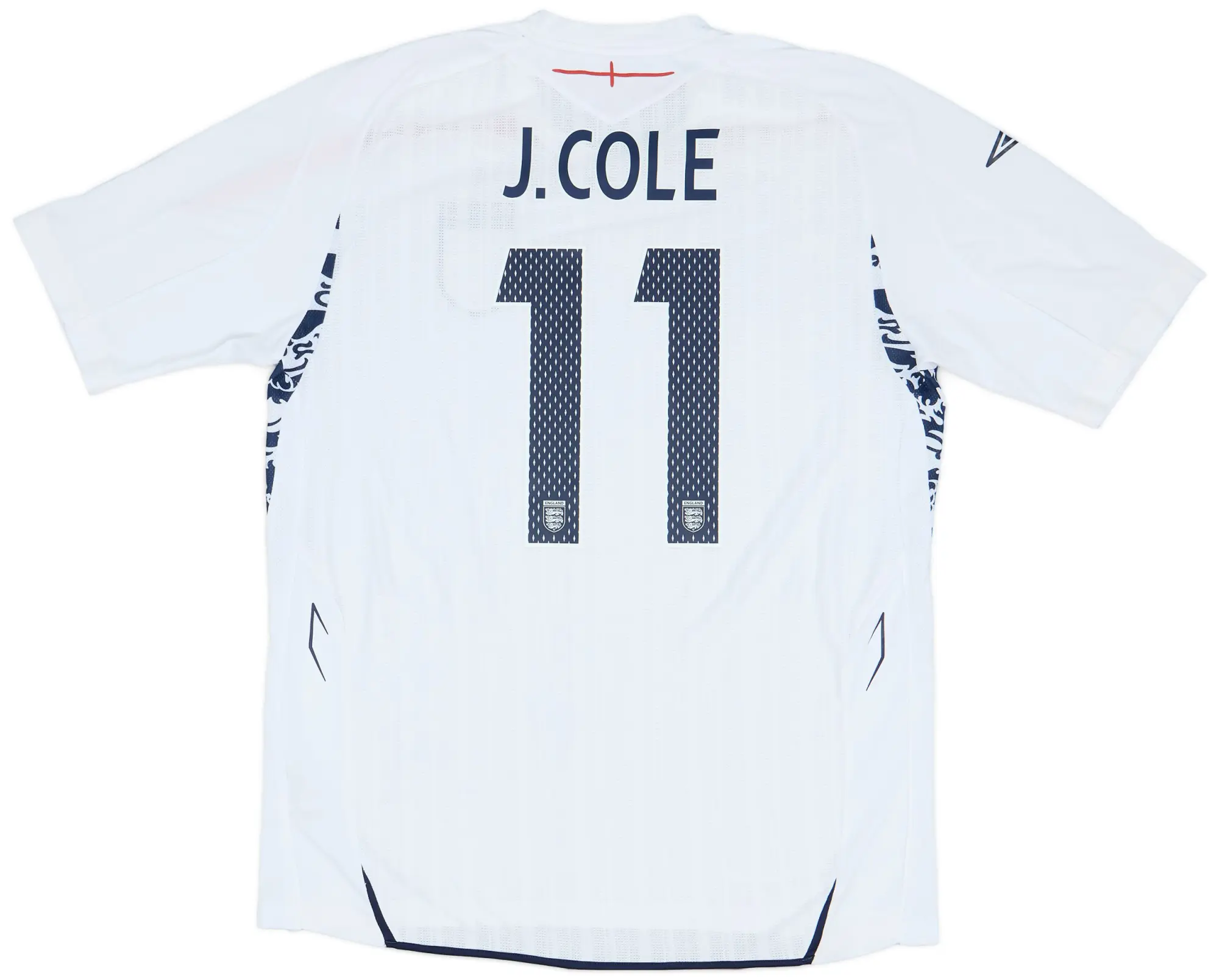 Umbro 2007-09 England Home Shirt J.Cole #11 - 8/10 - (XXL)