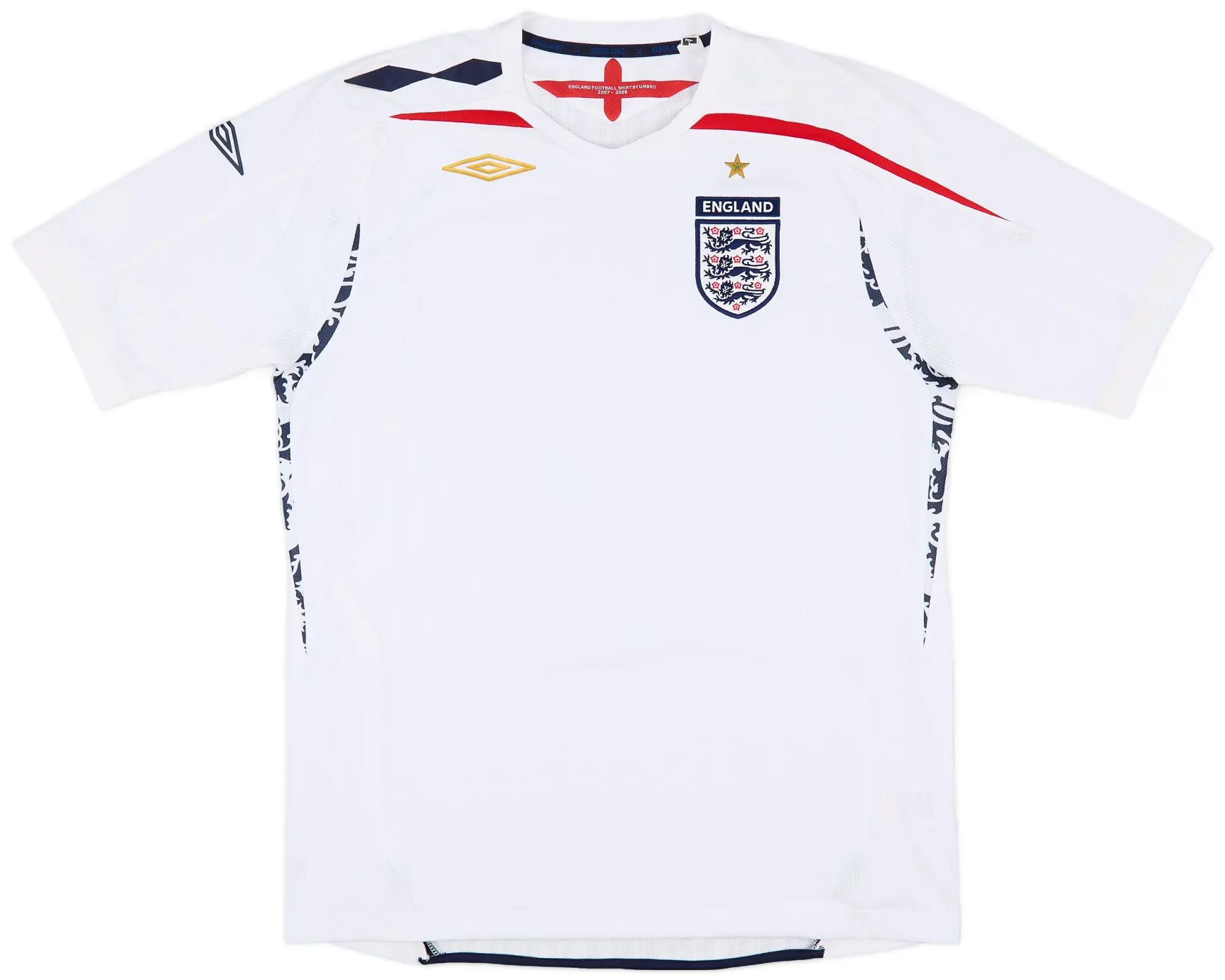 Umbro 2007-09 England Home Shirt - 7/10 - (L)