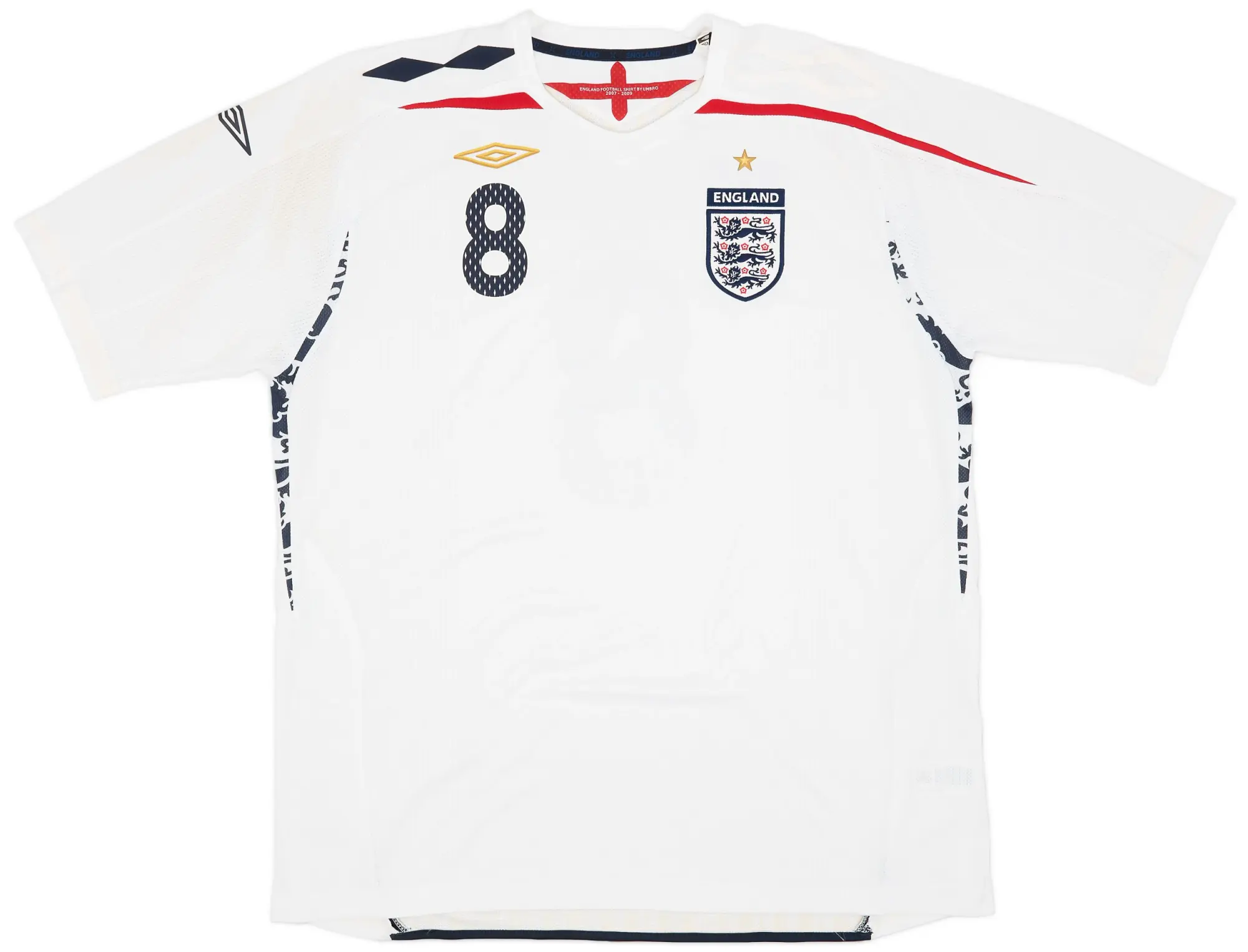 Umbro 2007-09 England Home Shirt Lampard #8 - 6/10 - (XXL)