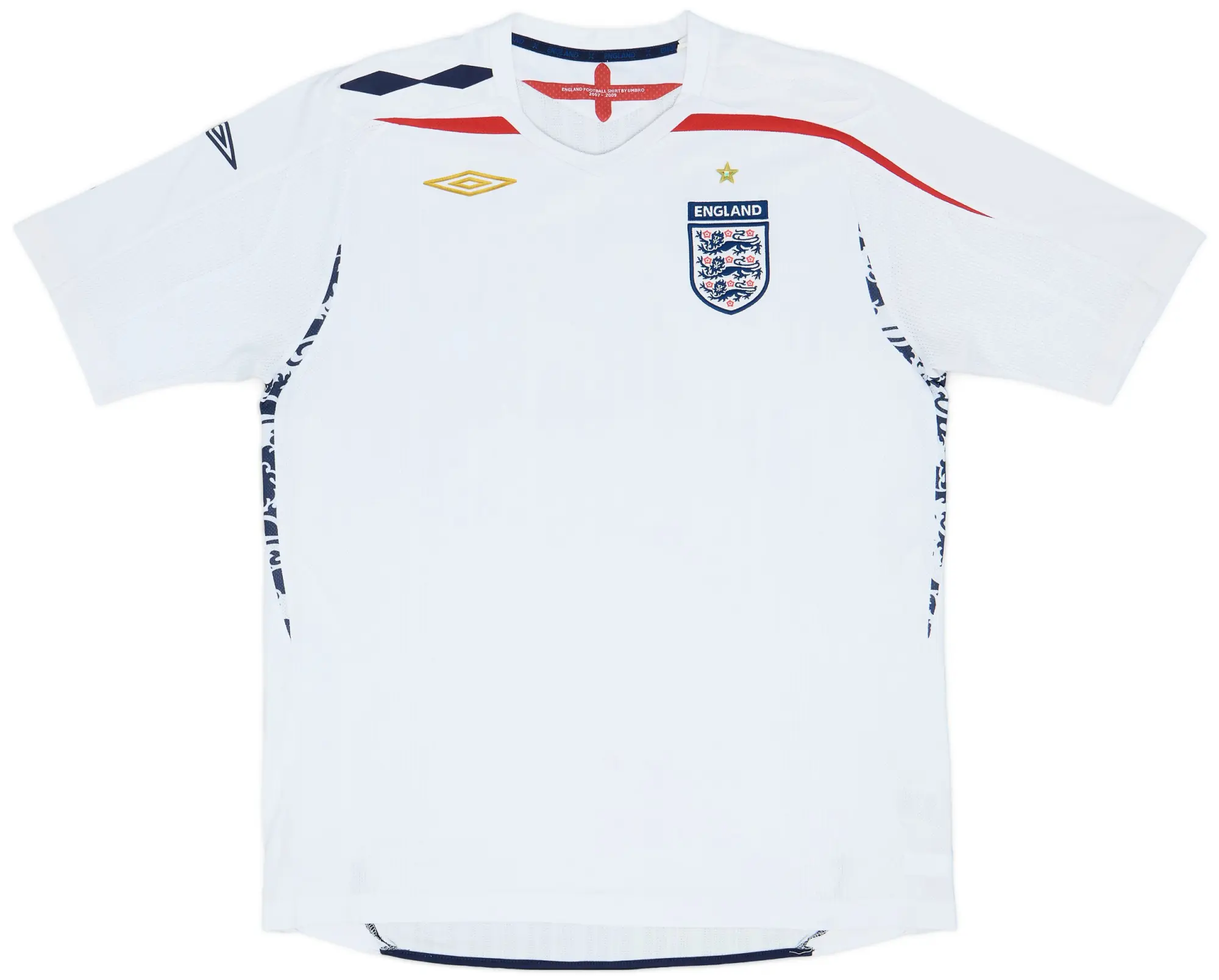 Umbro 2007-09 England Home Shirt - 8/10 - (XL)