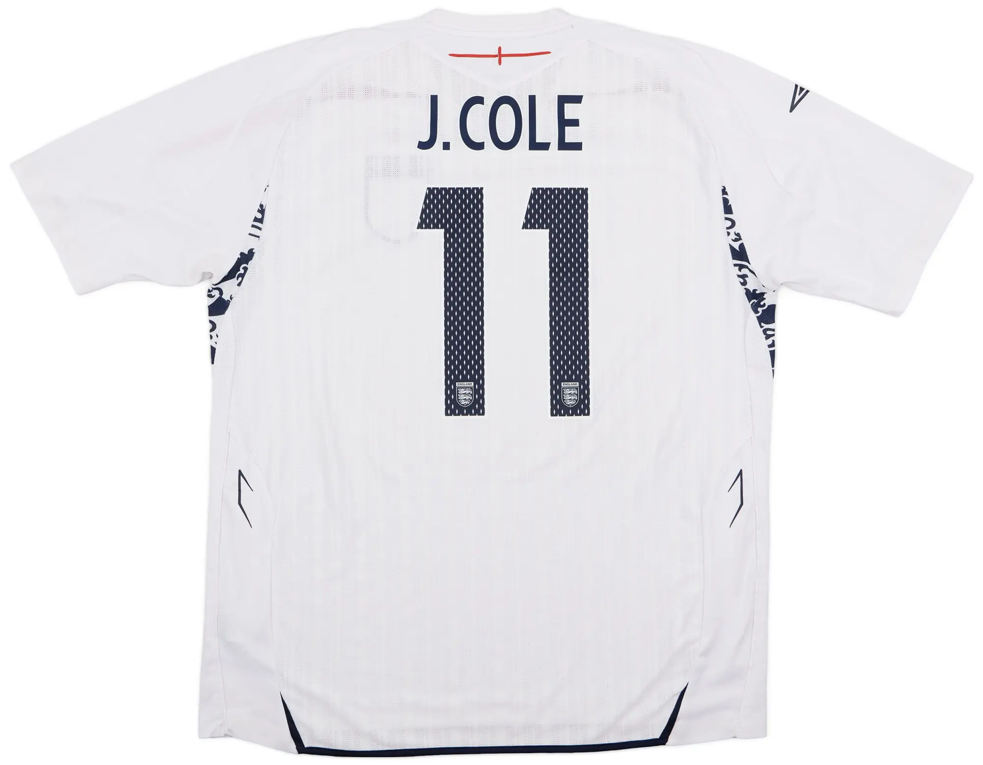 Umbro 2007-09 England Home Shirt J.Cole #11 - 9/10 - (XXL)