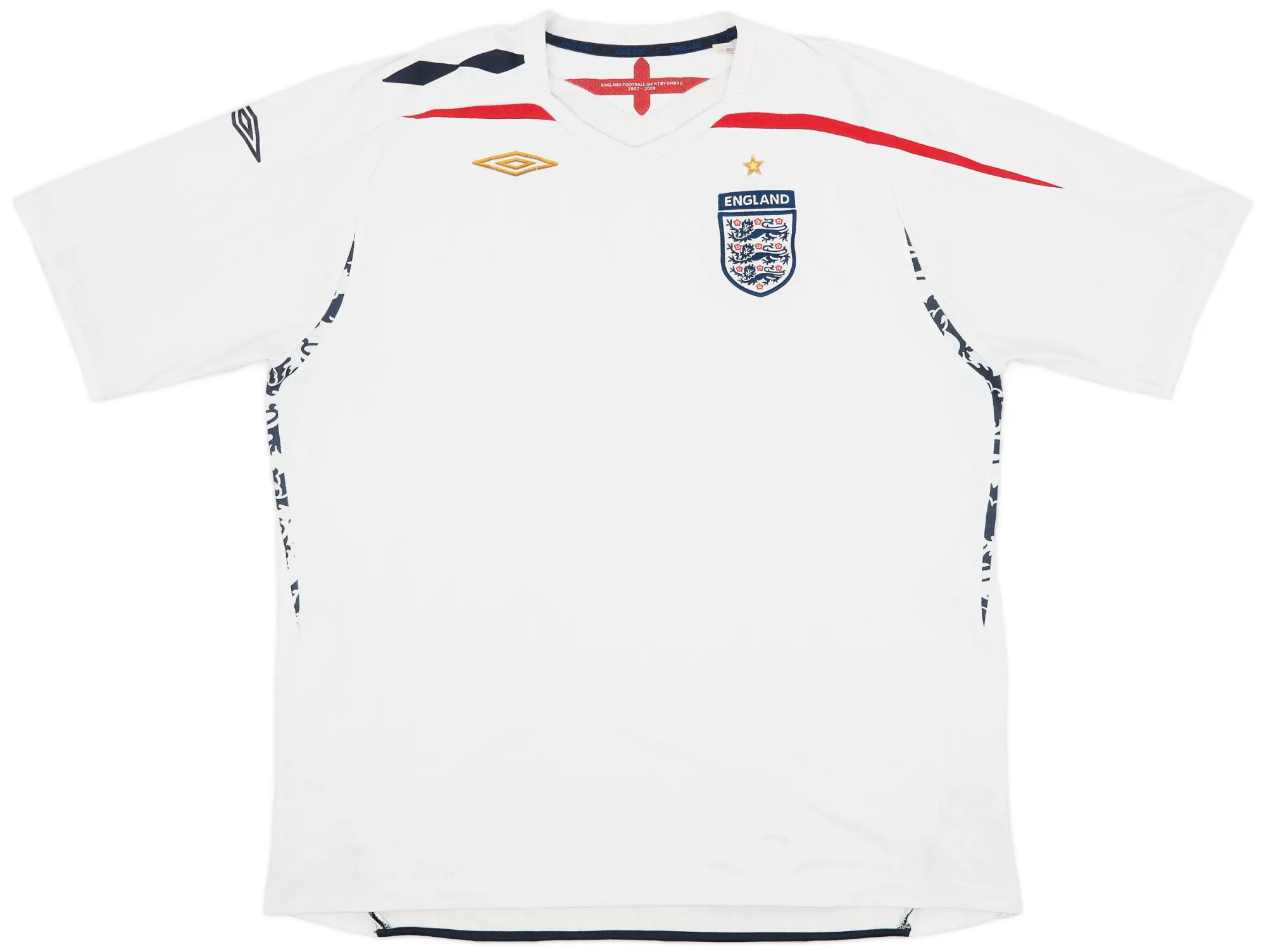 Umbro 2007-09 England Home Shirt - 8/10 - (3XL)