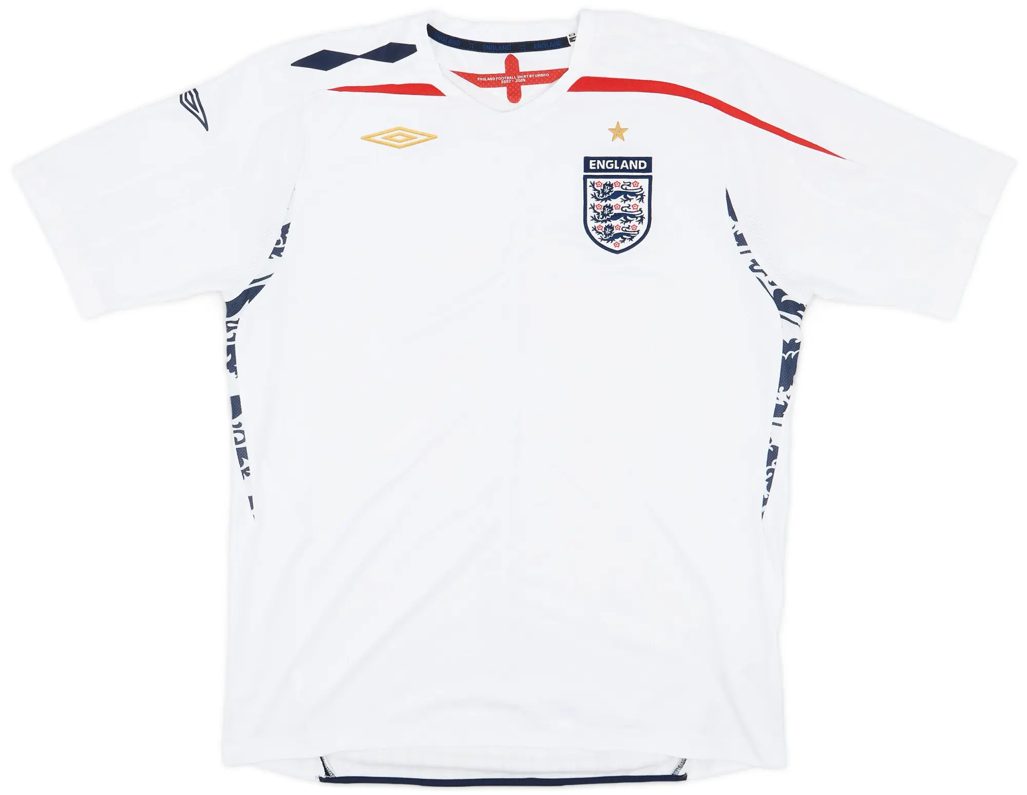 Umbro 2007-09 England Home Shirt - 5/10 - (XL)