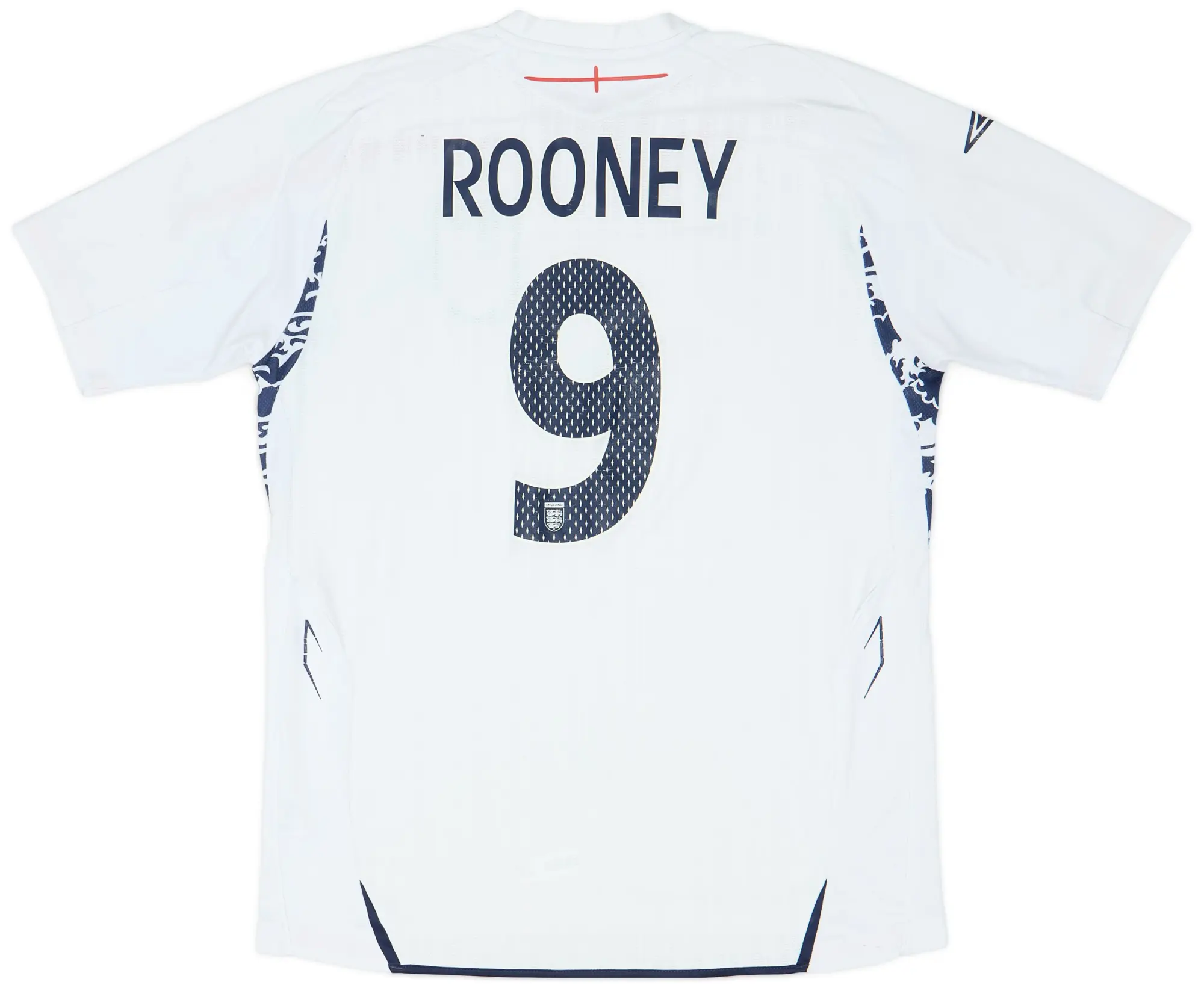 Umbro 2007-09 England Home Shirt Rooney #9 - 6/10 - (L)