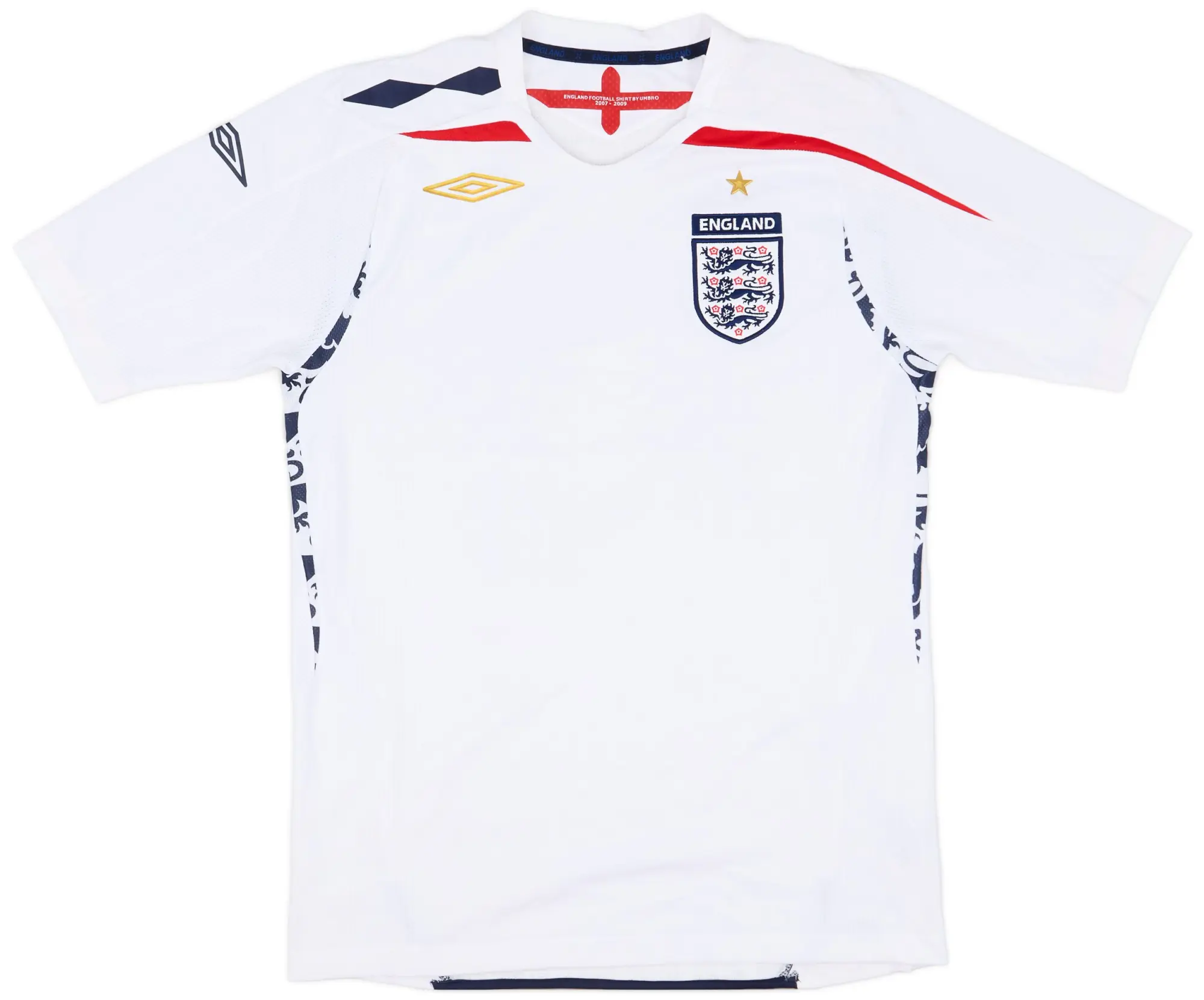 Umbro 2007-09 England Home Shirt - 8/10 - (S)