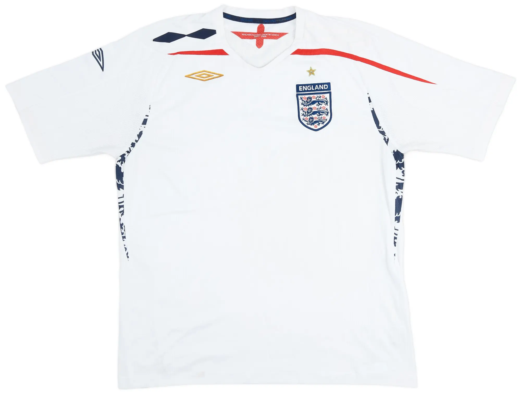 Umbro 2007-09 England Home Shirt - 7/10 - (XL)
