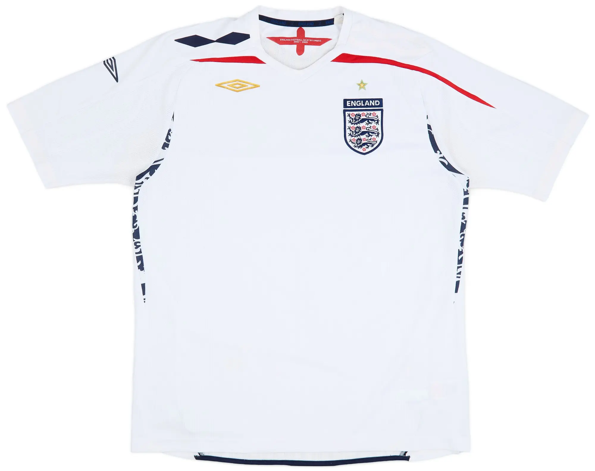 Umbro 2007-09 England Home Shirt - 7/10 - (XL)