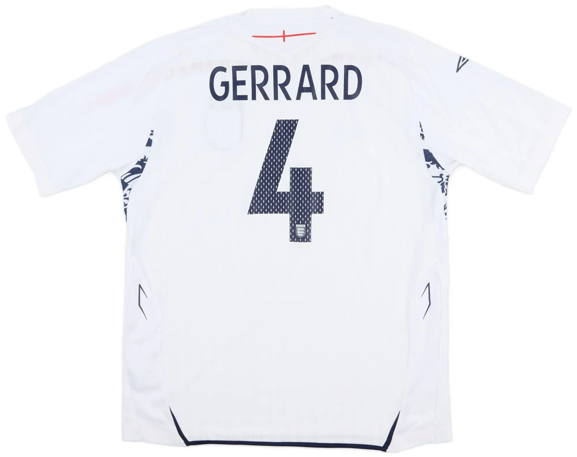 Umbro 2007-09 England Home Shirt Gerrard #4 - 8/10 - (XL)