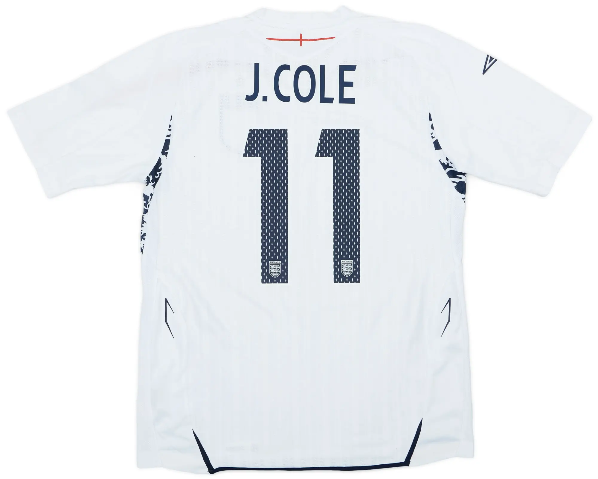 Umbro 2007-09 England Home Shirt J.Cole #11 - 9/10 - (L)