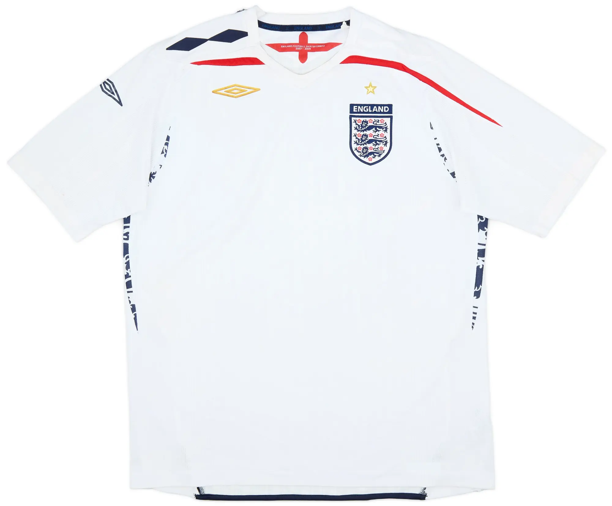 Umbro 2007-09 England Home Shirt - 6/10 - (XL)