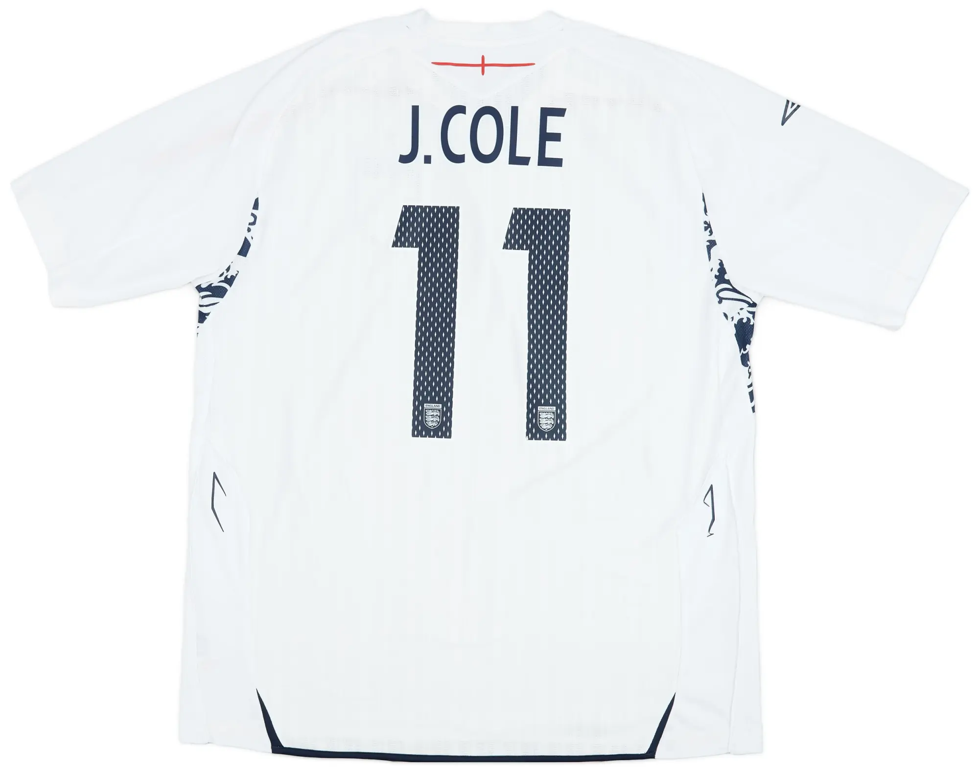 Umbro 2007-09 England Home Shirt J.Cole #11 - 9/10 - (XXL)