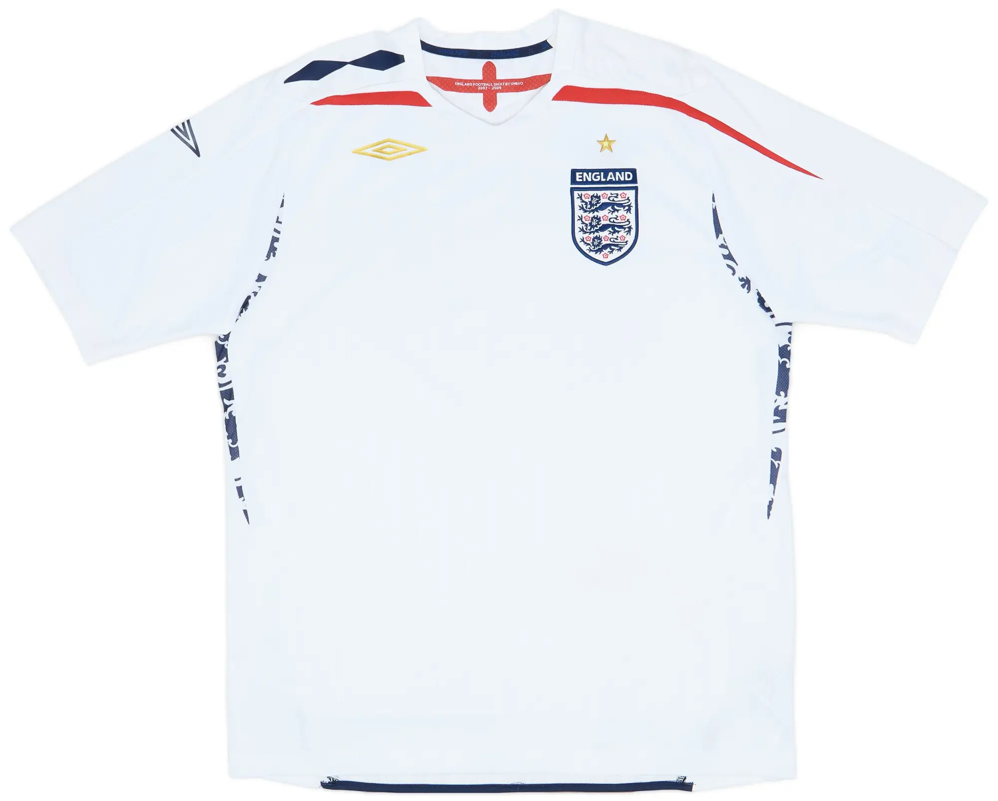 Umbro 2007-09 England Home Shirt - 8/10 - (XL)