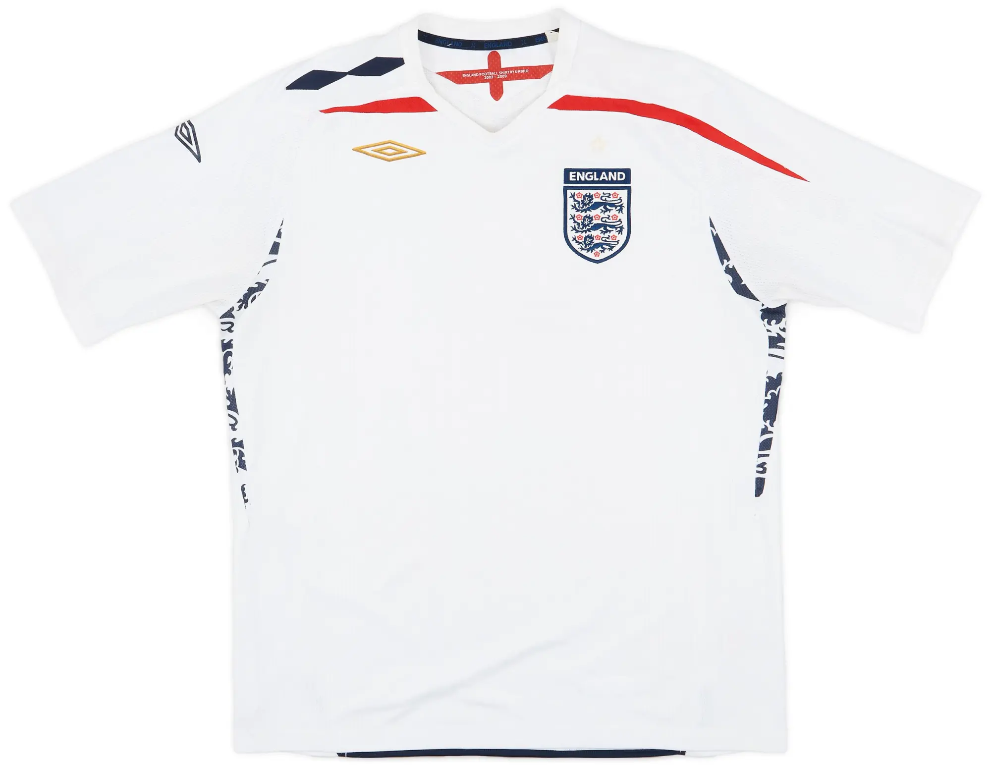 Umbro 2007-09 England Home Shirt - 5/10 - (XL)