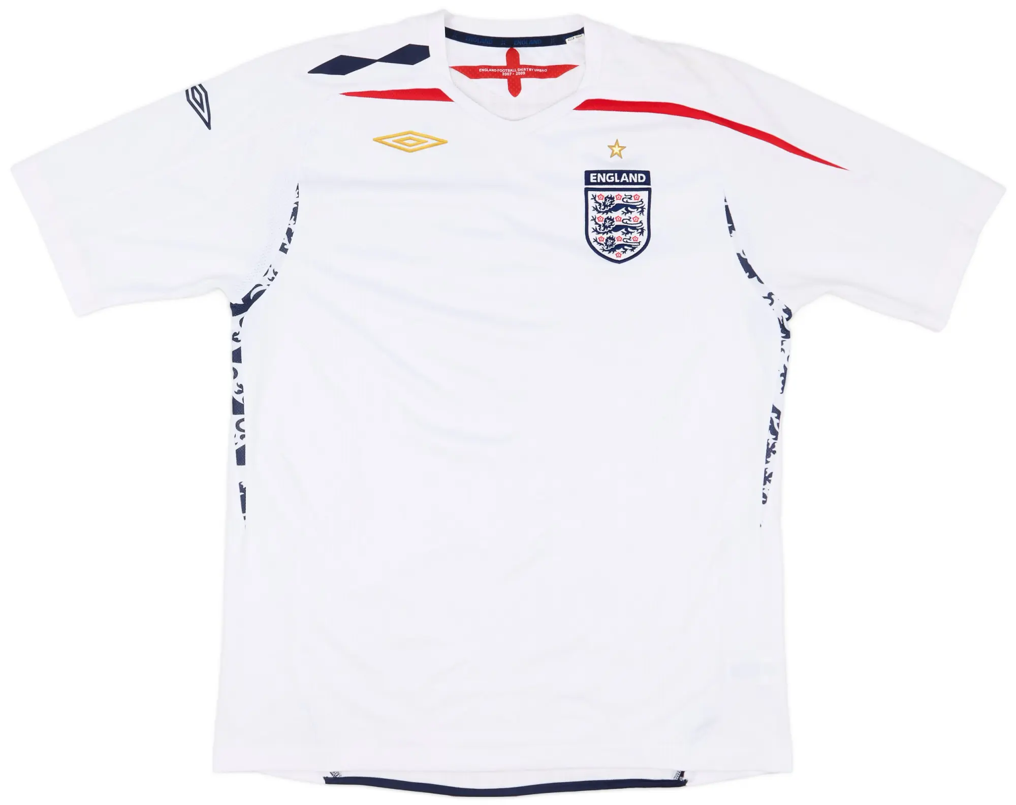 Umbro 2007-09 England Home Shirt - 7/10 - (XL)