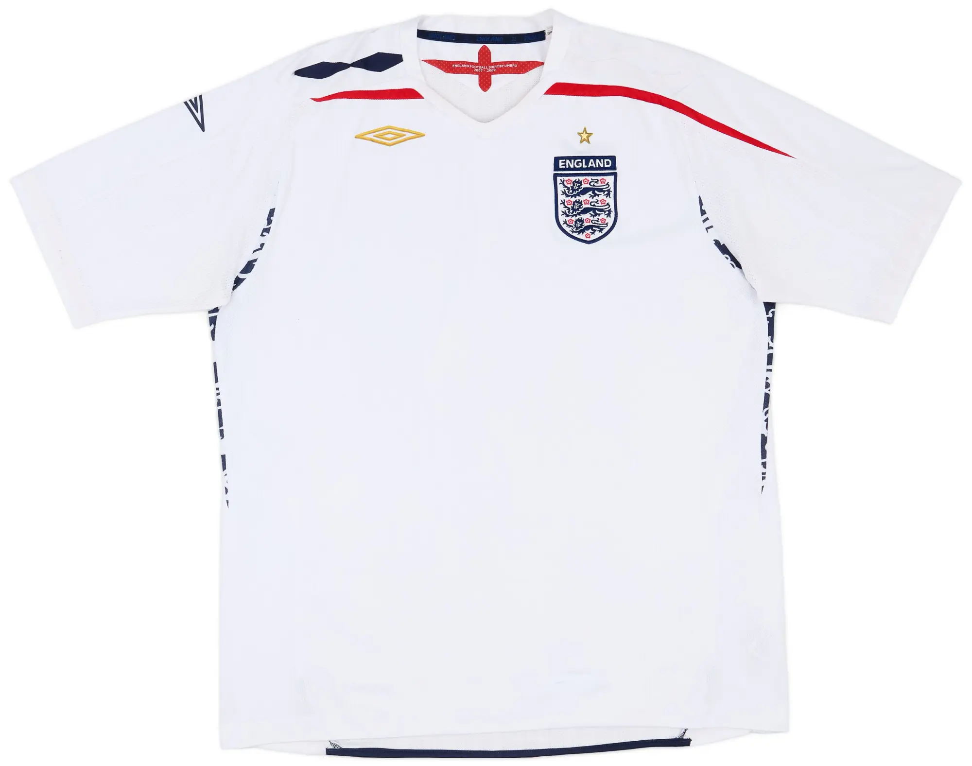 Umbro 2007-09 England Home Shirt - 7/10 - (XXL)