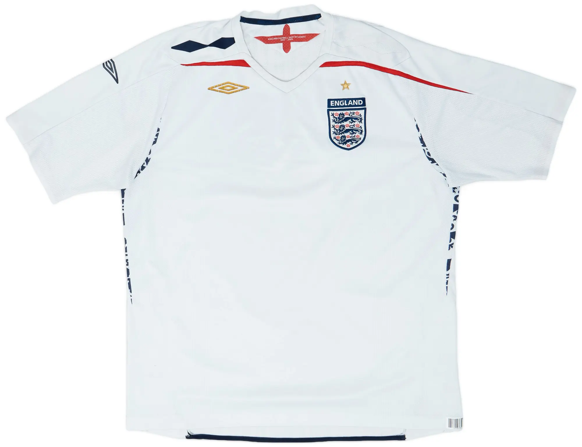Umbro 2007-09 England Home Shirt - 6/10 - (XXL)